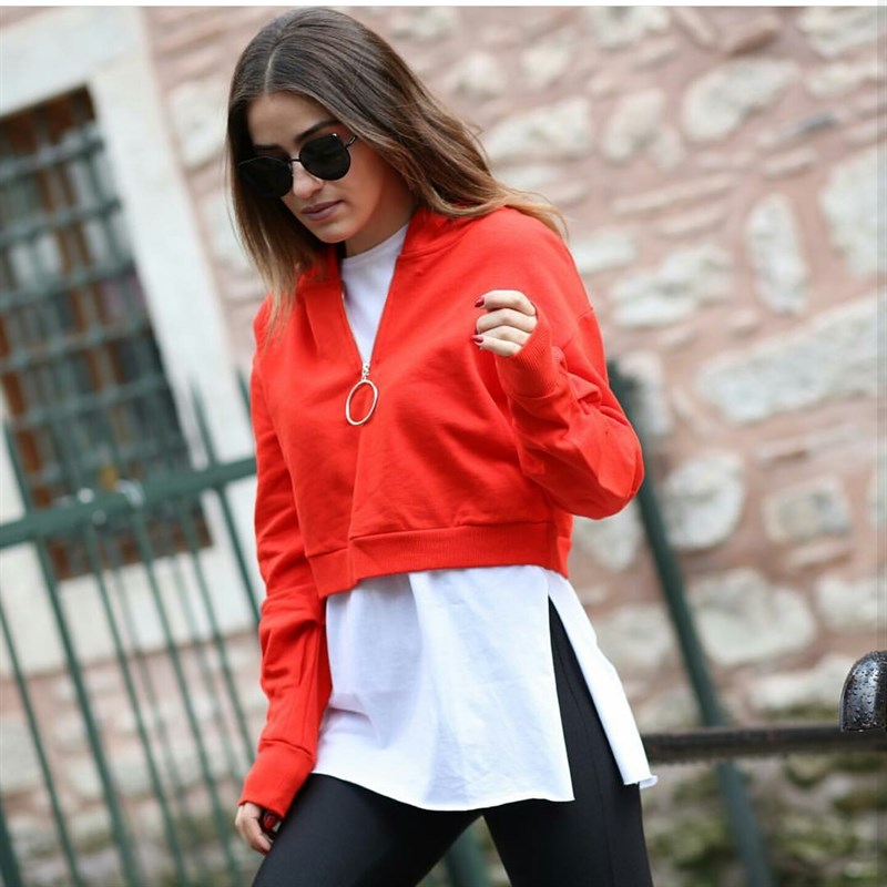 Kapşonlu Mini Sweat