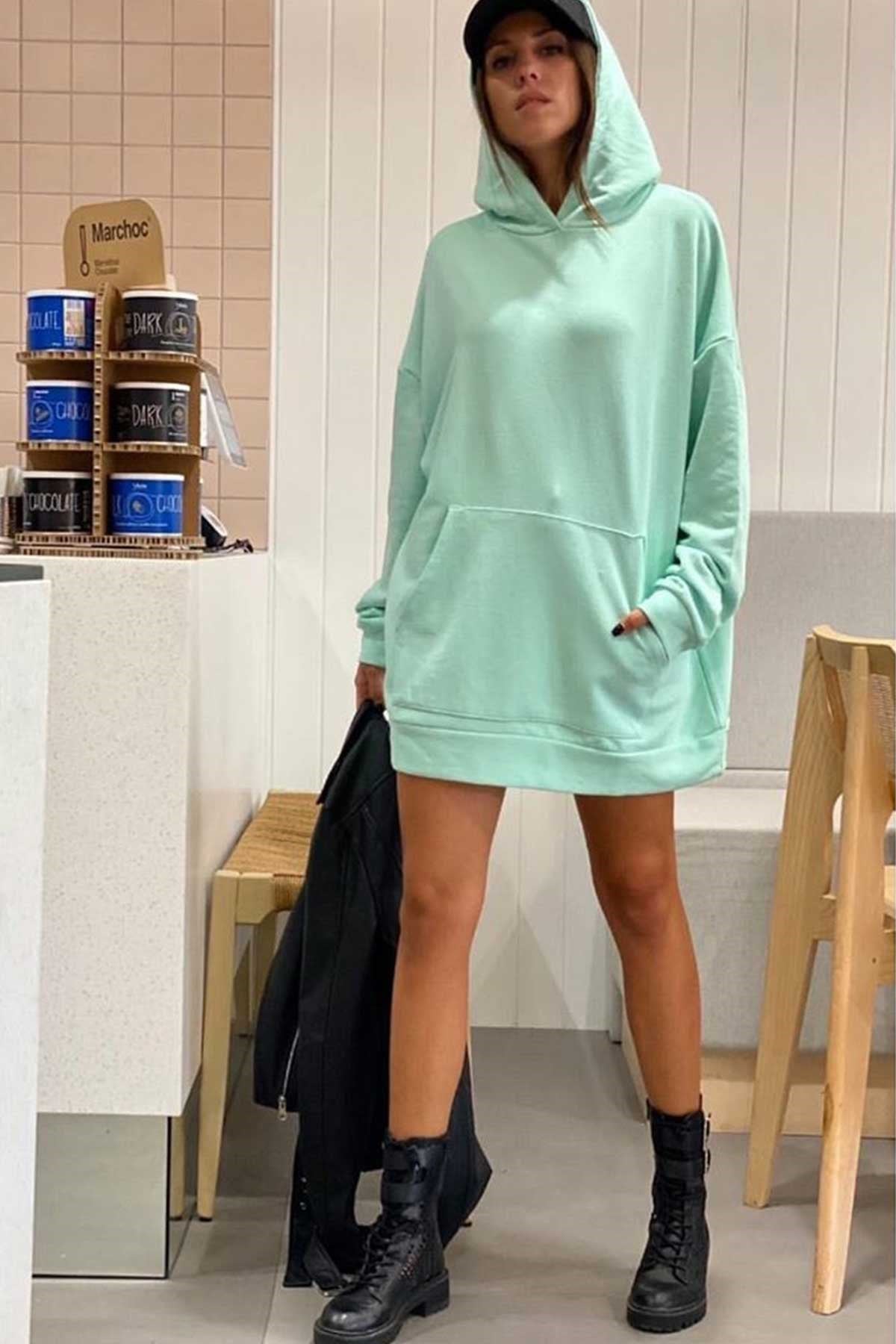Kapşonlu Tunik Sweat