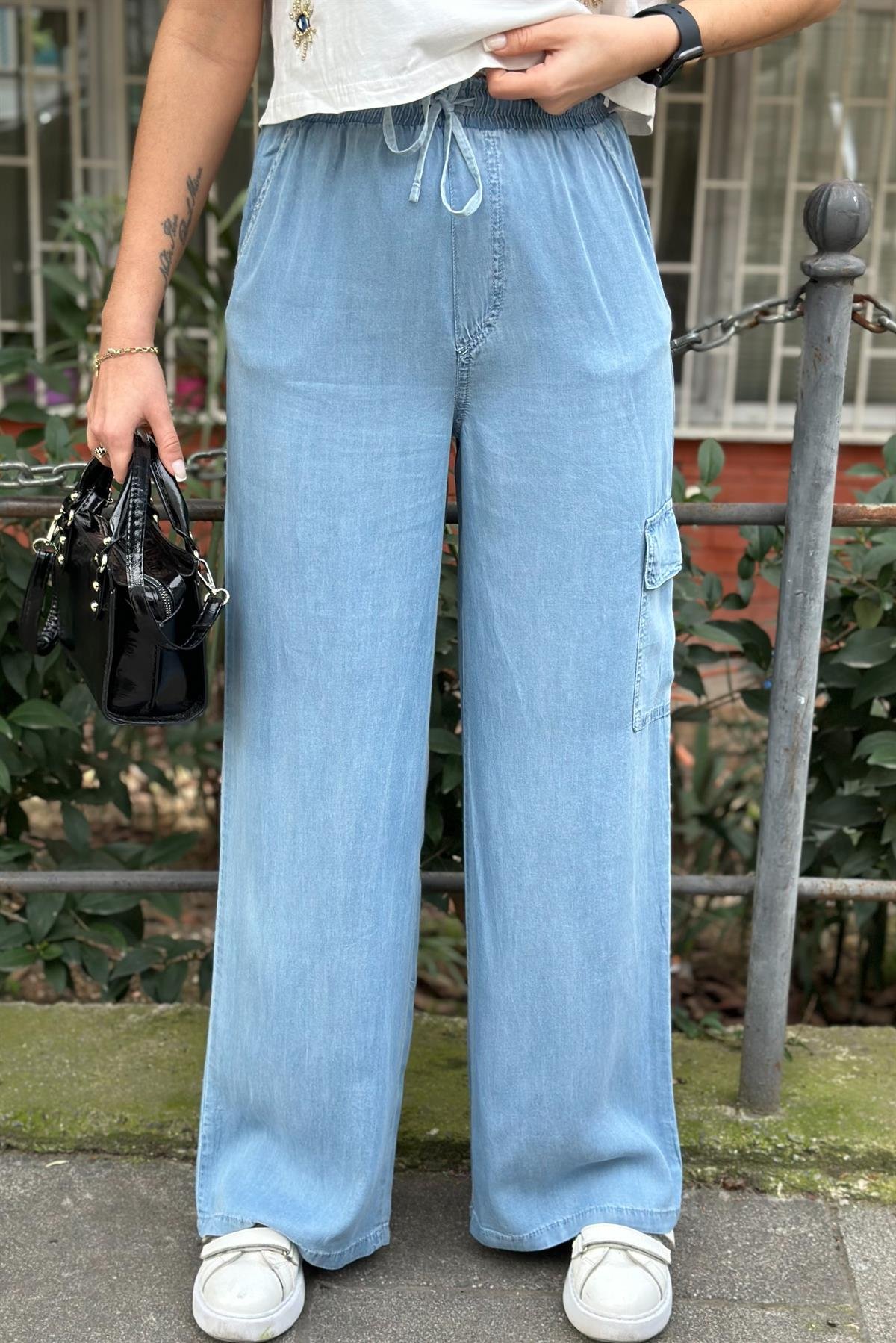 Kargo Cepli Tril Denim PantolonPANTOLON