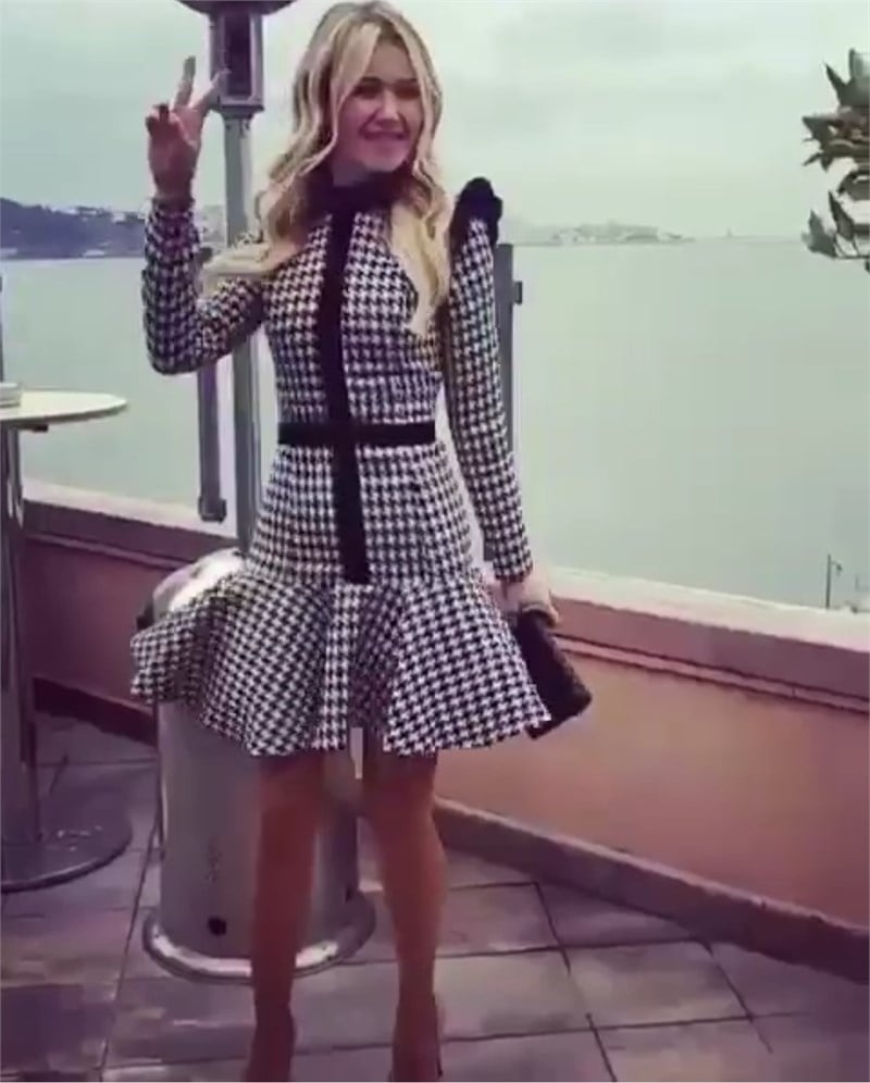 Kazayağı Desen Elbise