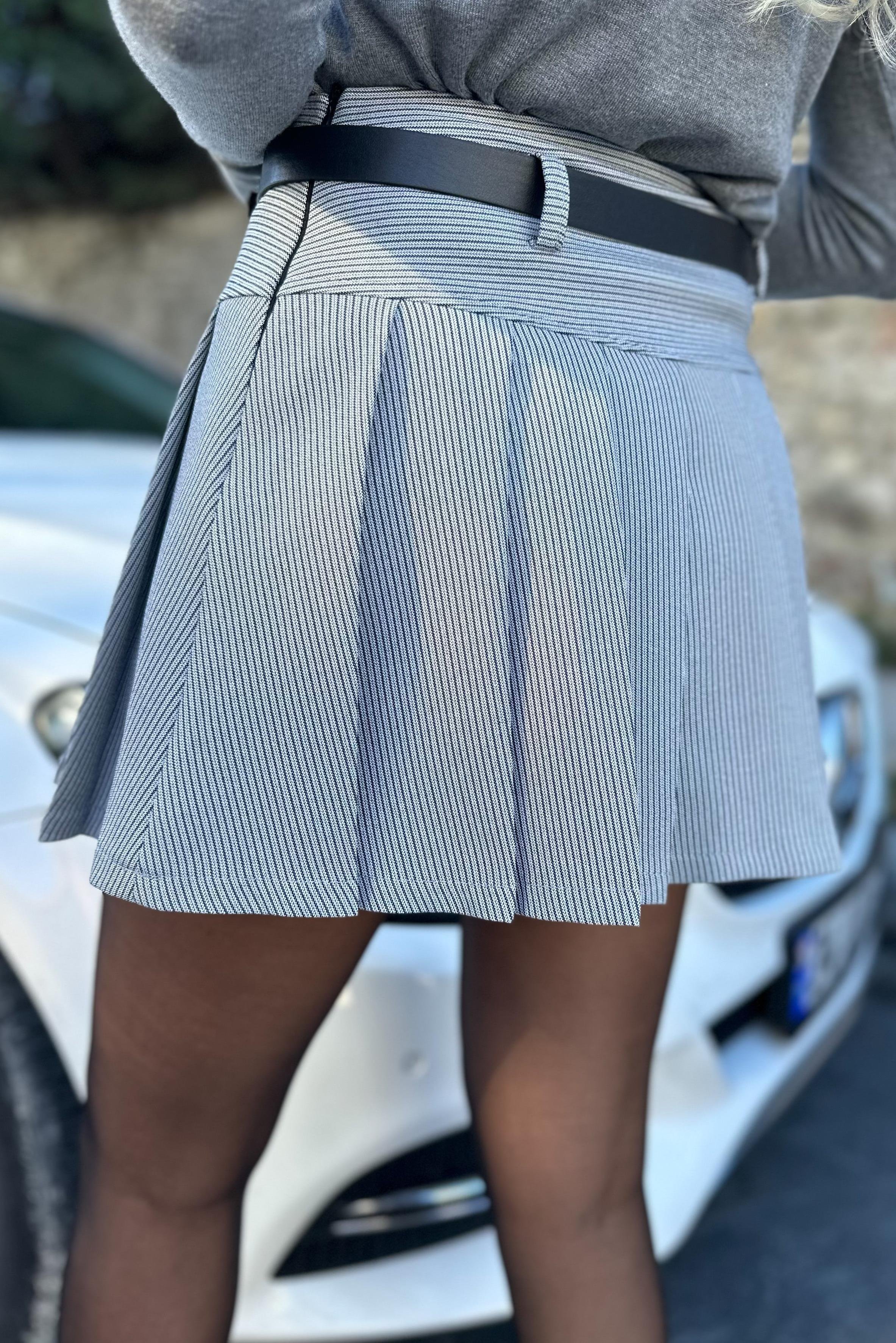 Kemeri Yazılı Çizgili Mini EtekETEK