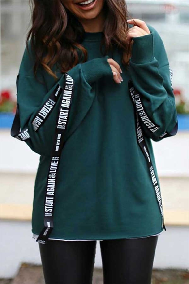 Kol Detaylı Sweatshirt