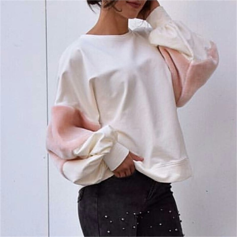Kolları Peluş Sweat