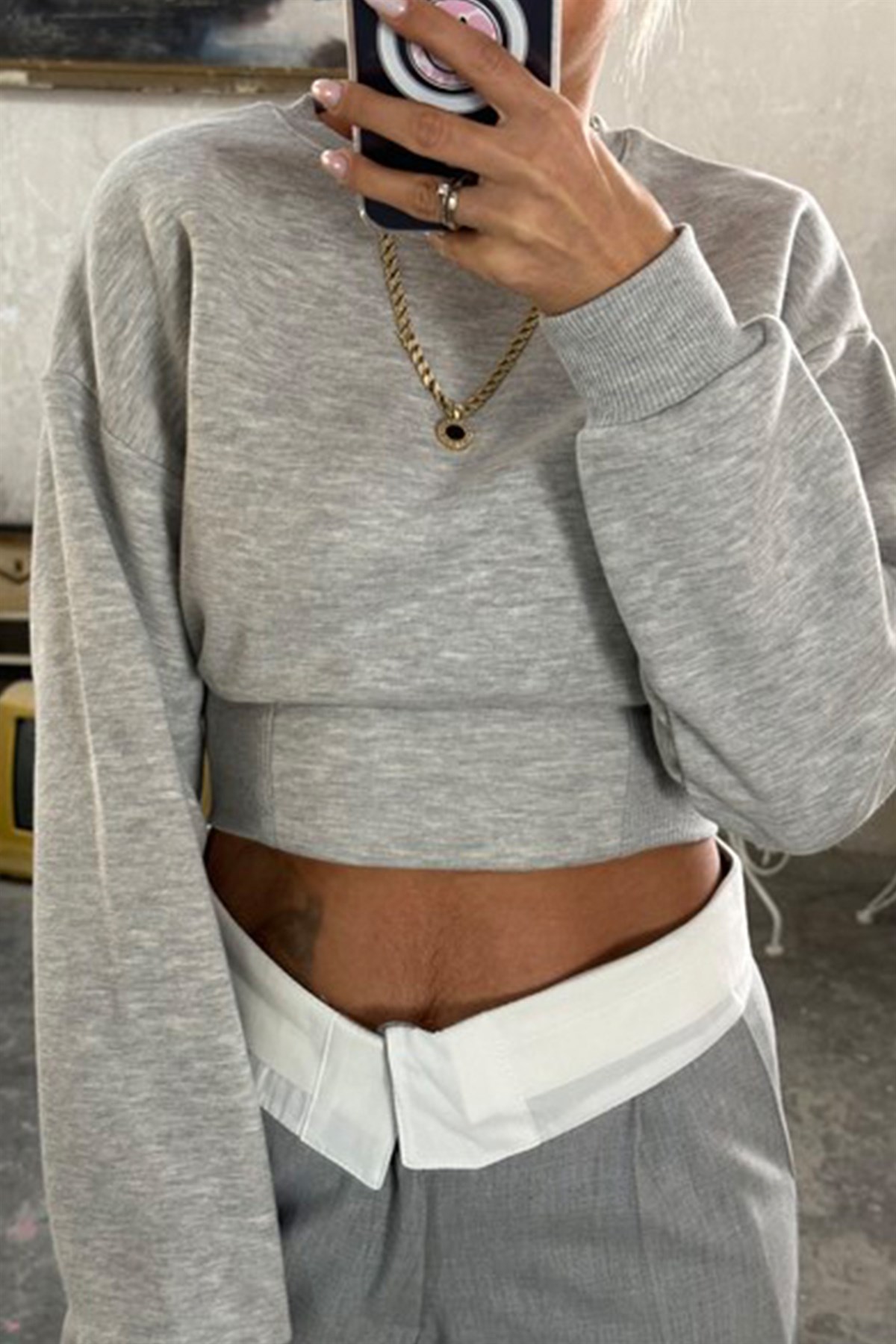 Korse Bel Gri SweatshirtSWEATSHİRT