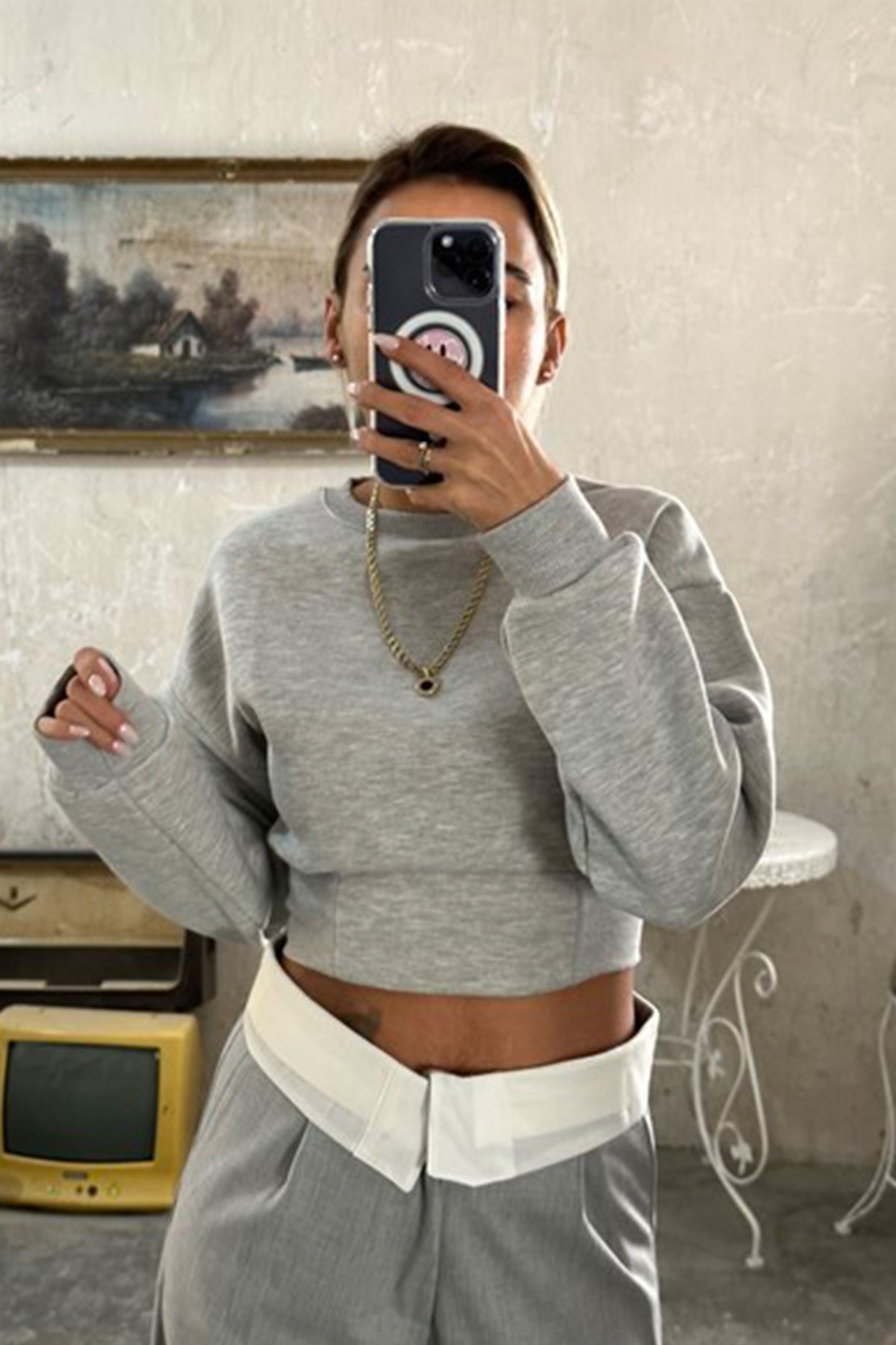 Korse Bel Gri SweatshirtSWEATSHİRT