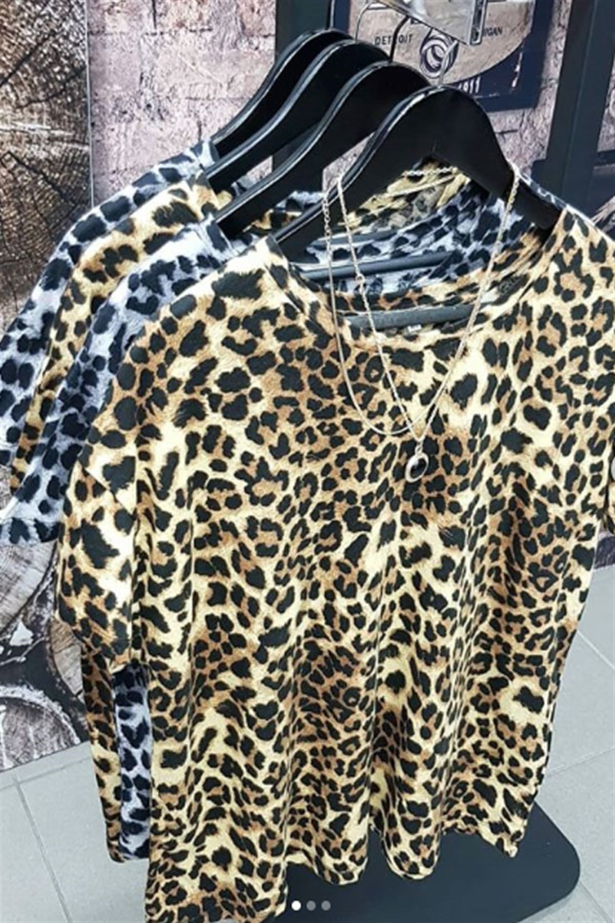 Leopar Desen Yumoş Tshirt