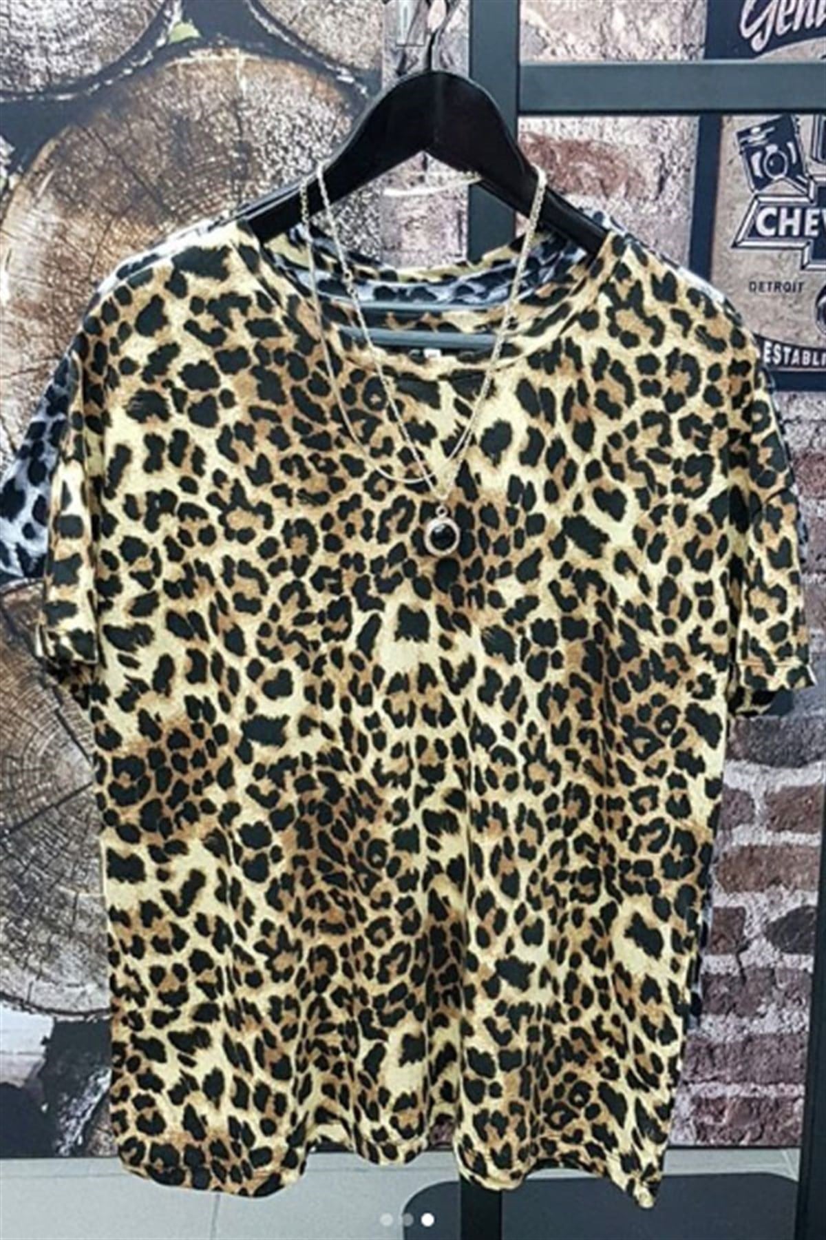 Leopar Desen Yumoş Tshirt