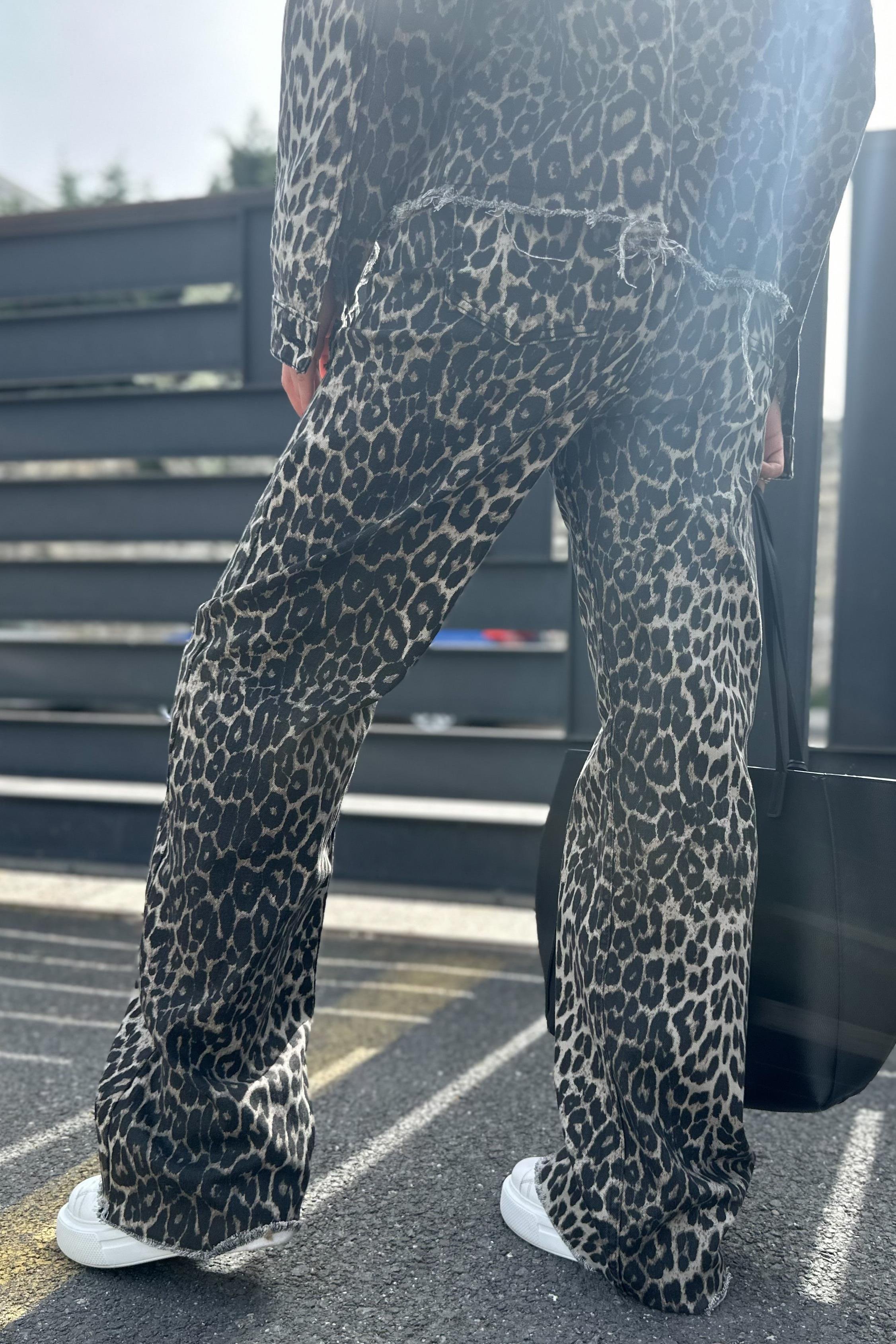 Leopar Print Denim PantolonPANTOLON