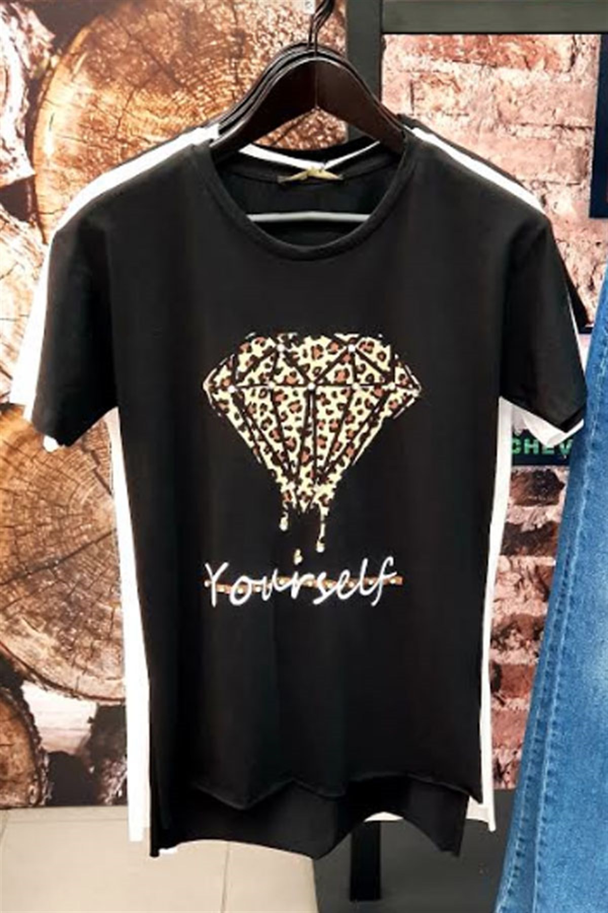 Leoparlı Diamond Tshirt