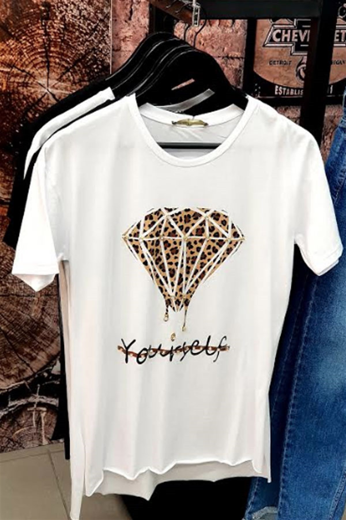 Leoparlı Diamond Tshirt