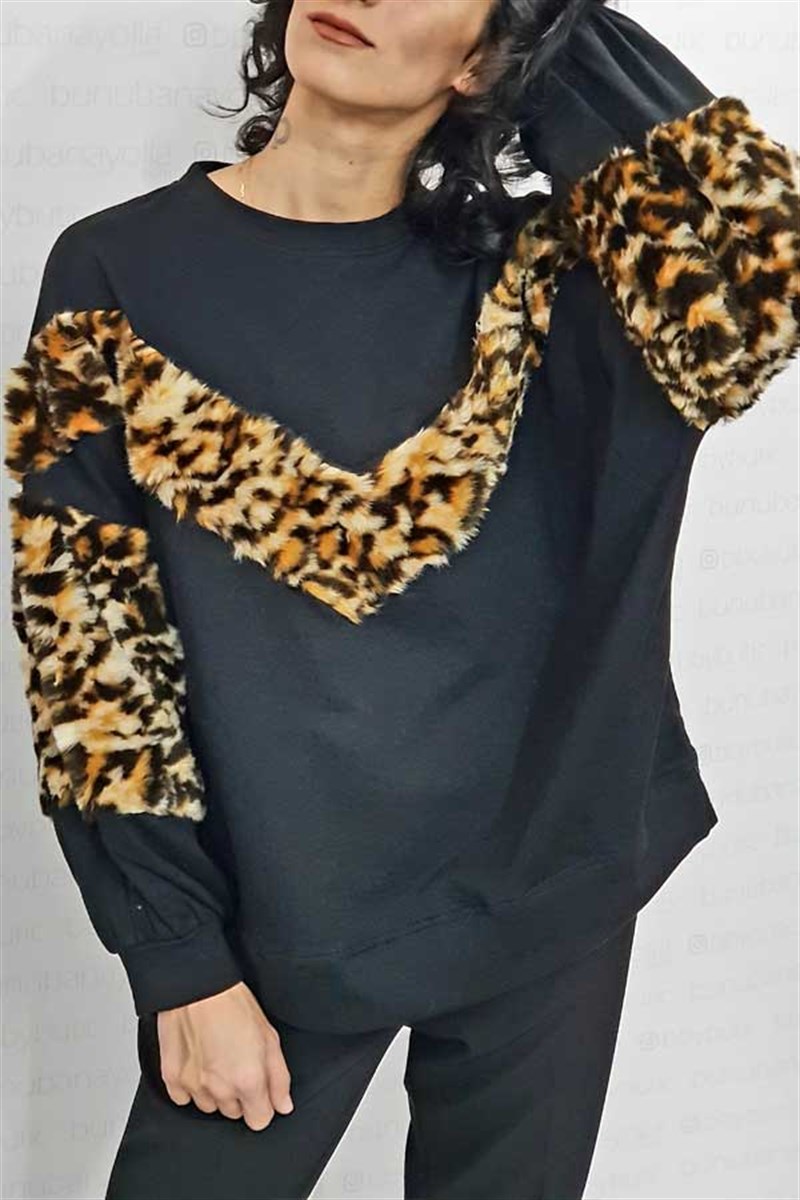 Leoparlı Salaş Sweat