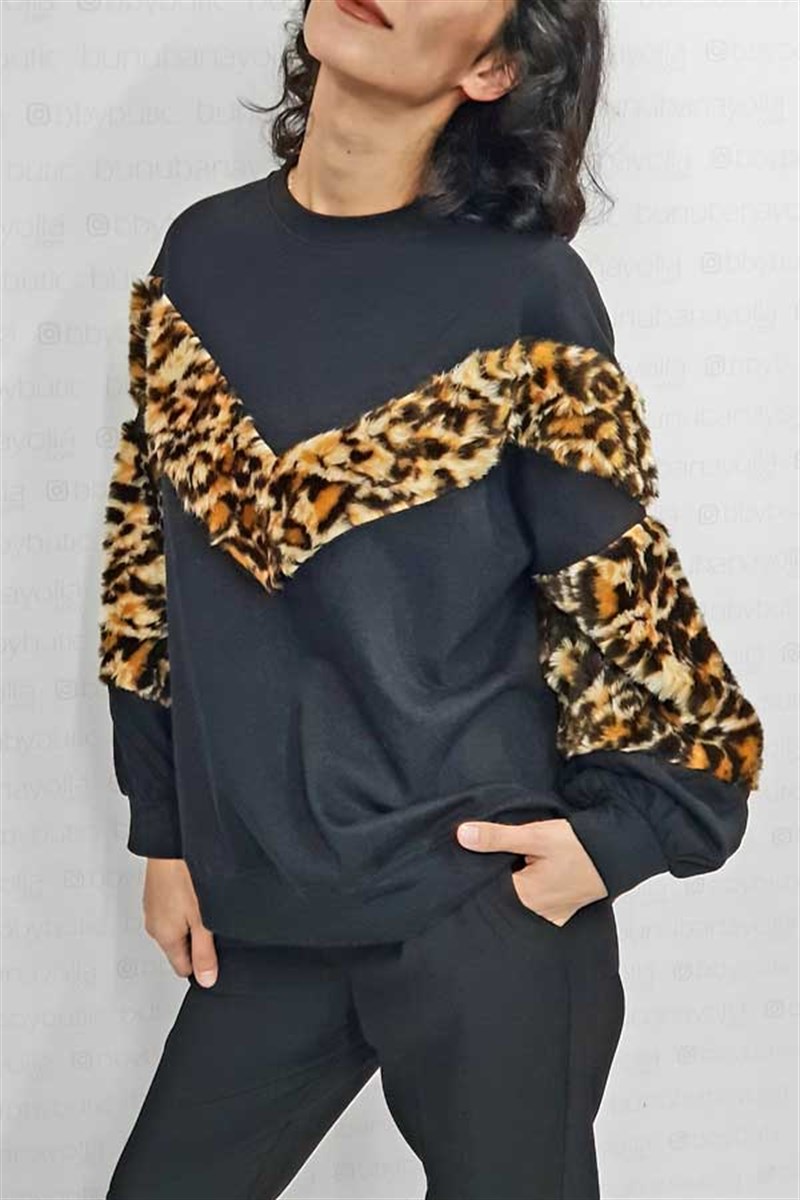 Leoparlı Salaş Sweat
