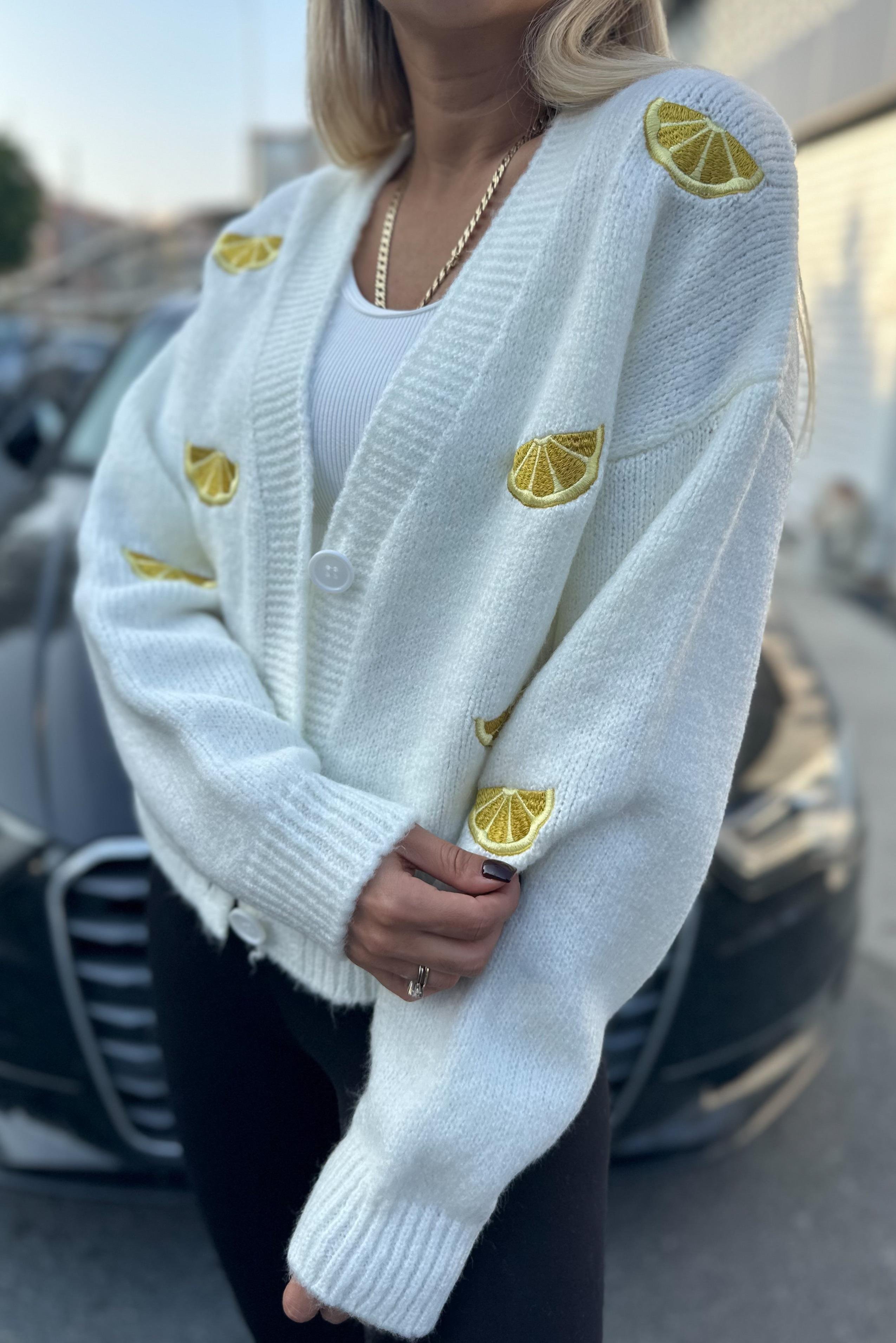 Limon Nakışlı Mini HırkaHIRKA