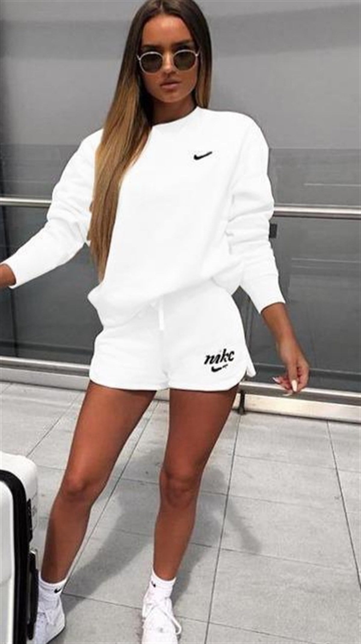 Logo Nakışlı Şort Sweat Takım