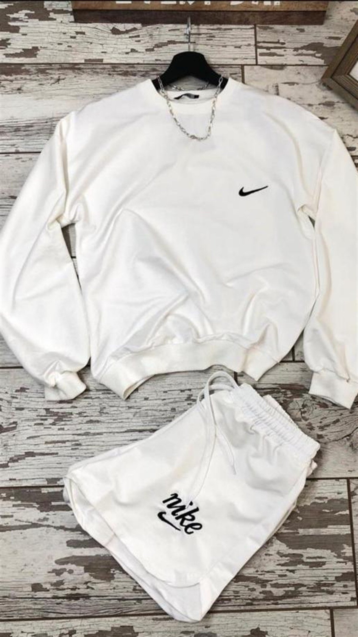 Logo Nakışlı Şort Sweat Takım