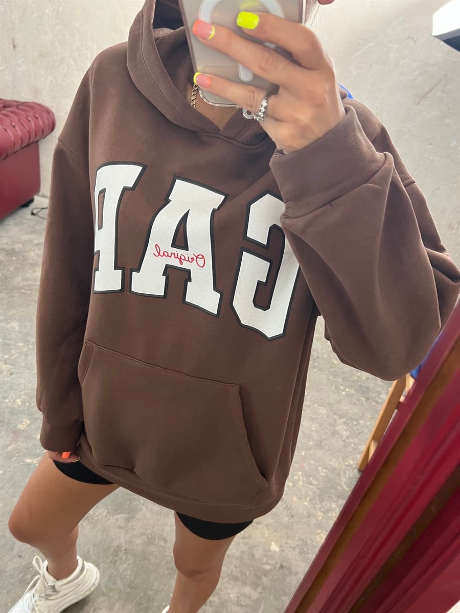 Logolu Kahverengi SweatshirtSWEATSHİRT