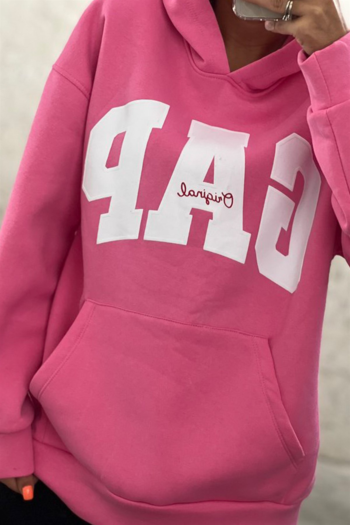 Logolu Pembe SweatshirtSWEATSHİRT