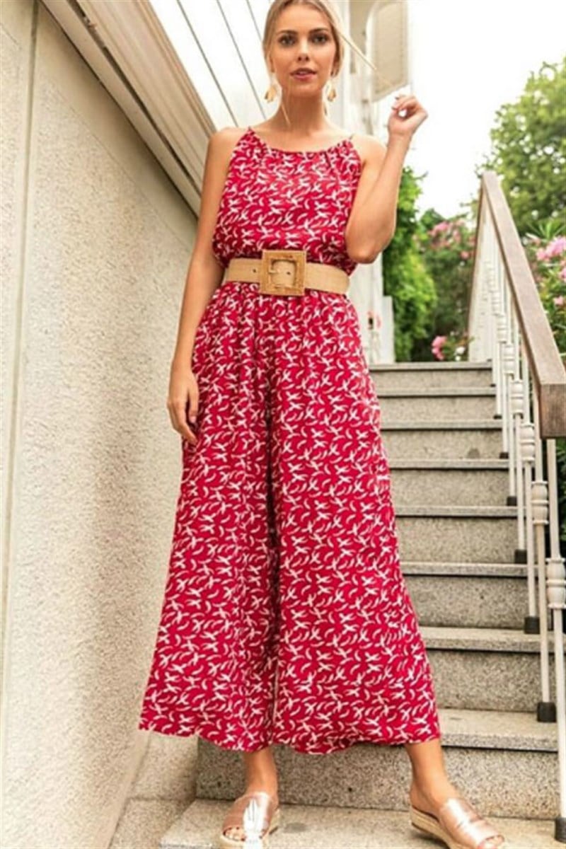 Maroken Desenli Bluz Pantalon Takım