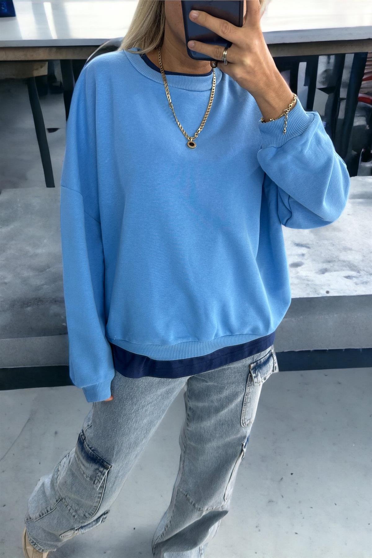 Mavi Basic SweatshirtSWEATSHİRT