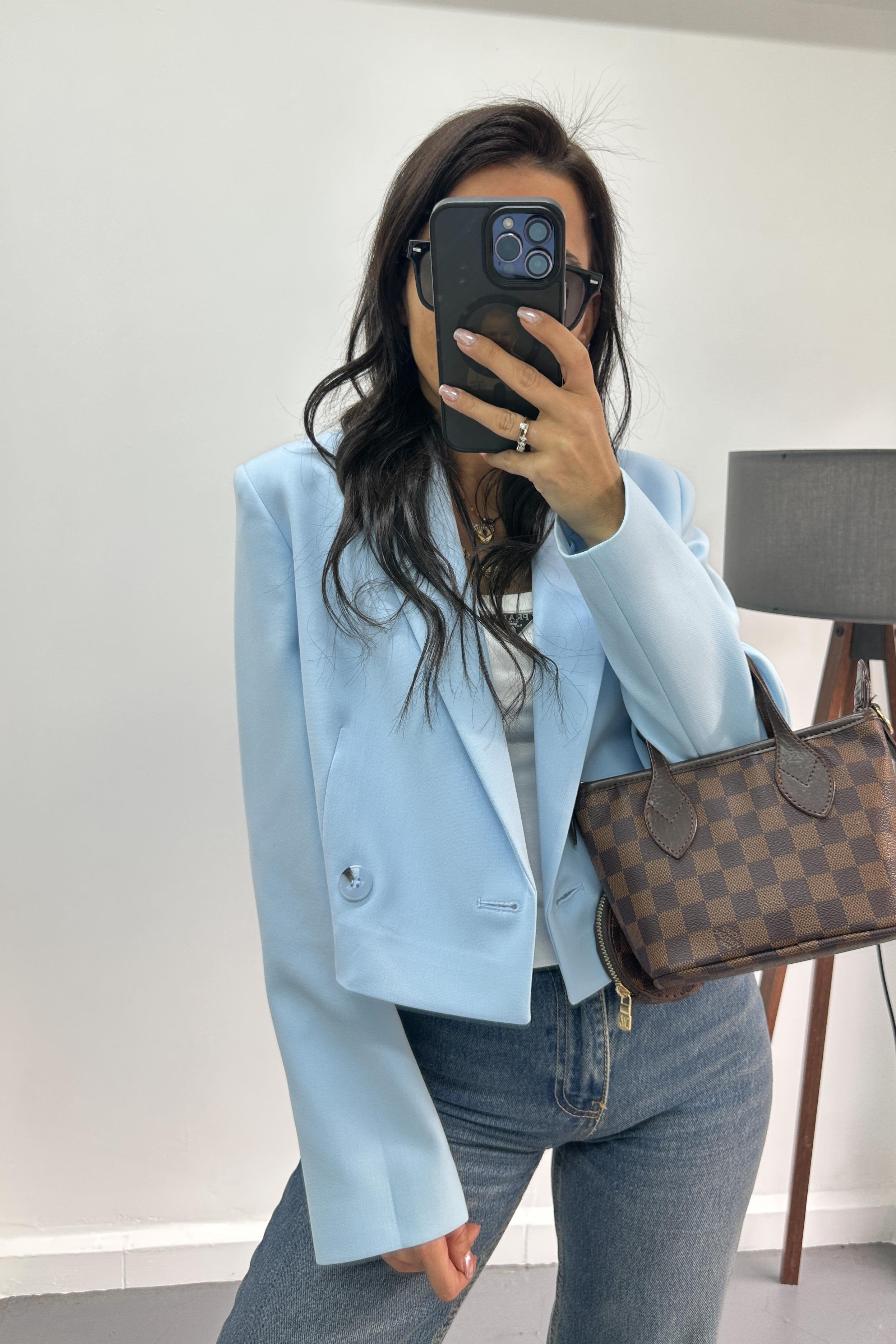 Mavi Crop Blazer CeketÇOK SATANLAR