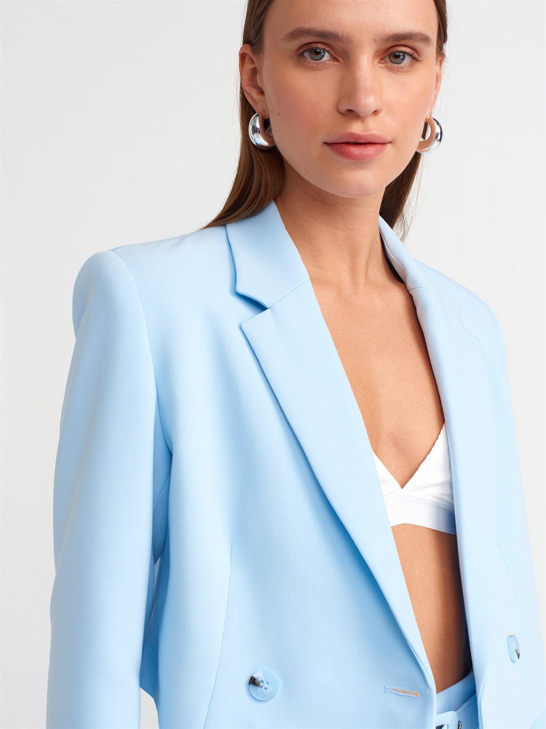 Mavi Crop Blazer CeketÇOK SATANLAR