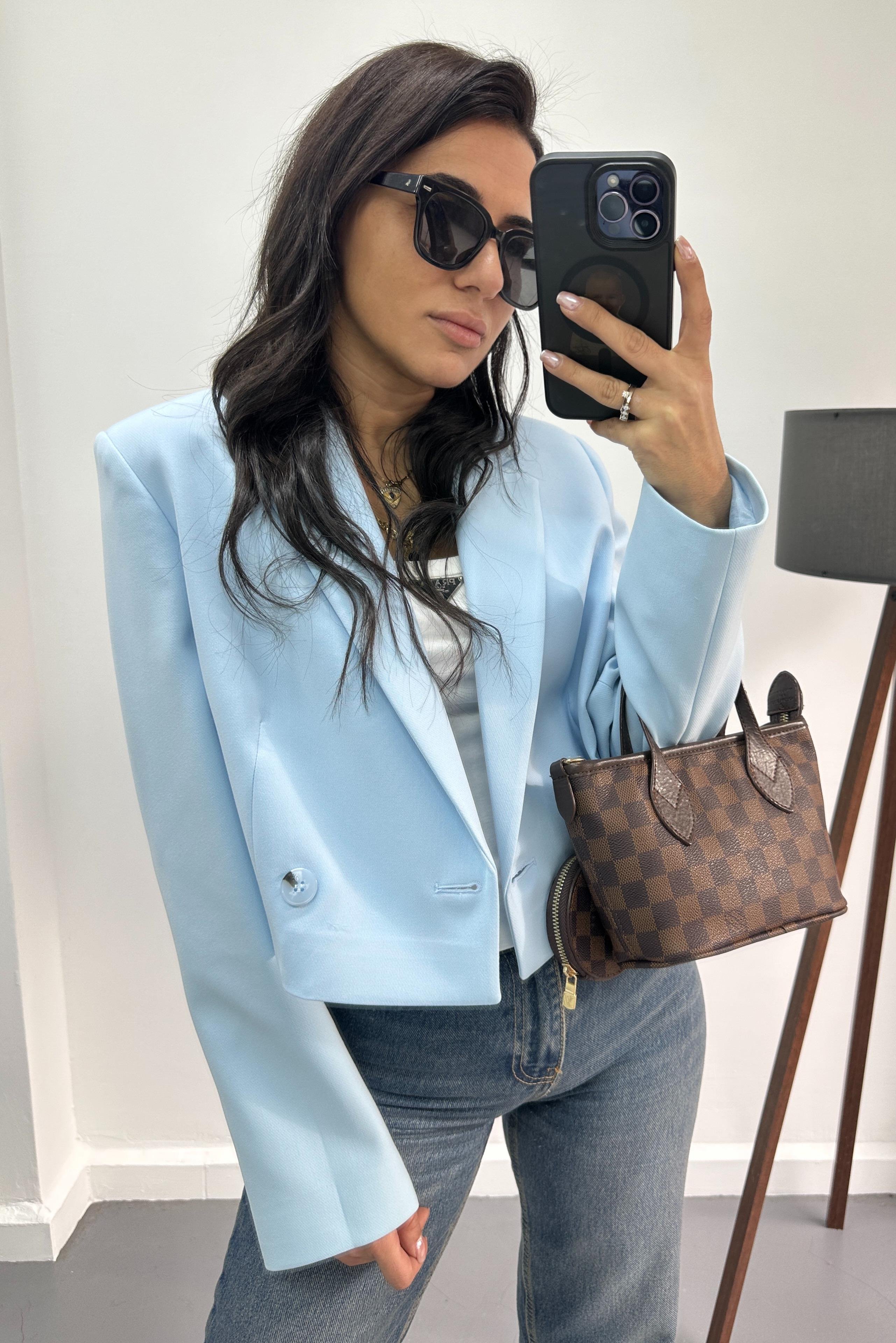 Mavi Crop Blazer CeketÇOK SATANLAR