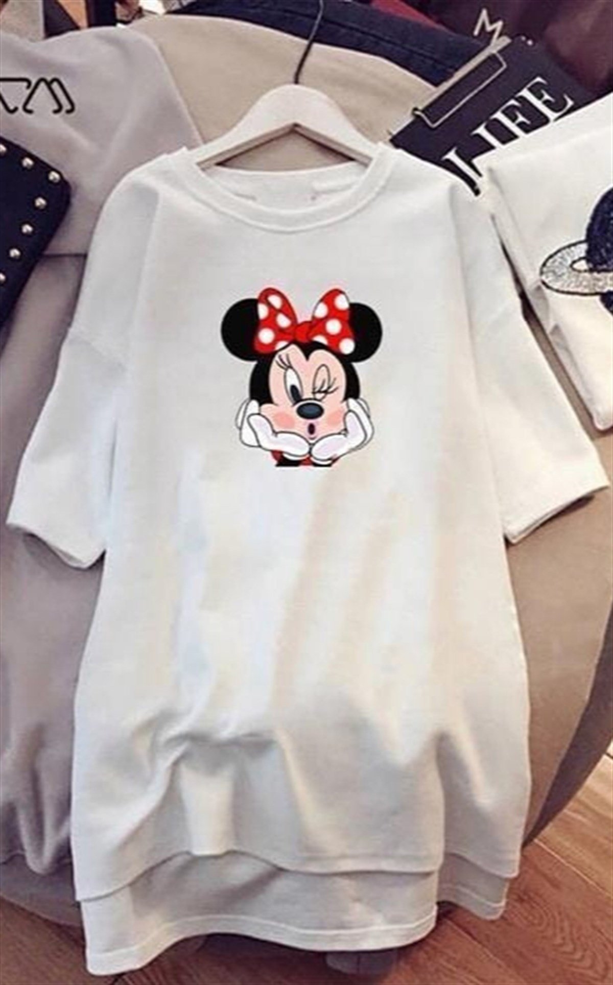 Mickey Baskılı Tunik Tshirt
