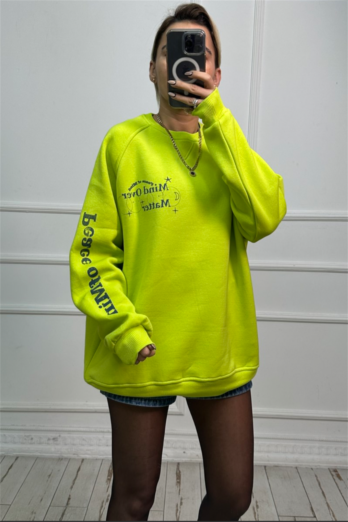 Mind Over Fıstık Yeşili SweatshirtSWEATSHİRT