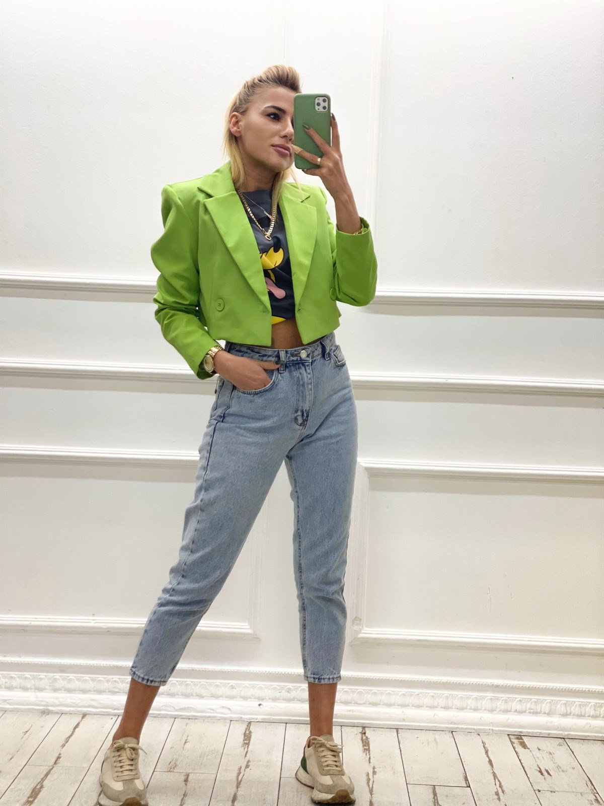 Mini Yeşil Blazer CeketMONT/CEKET