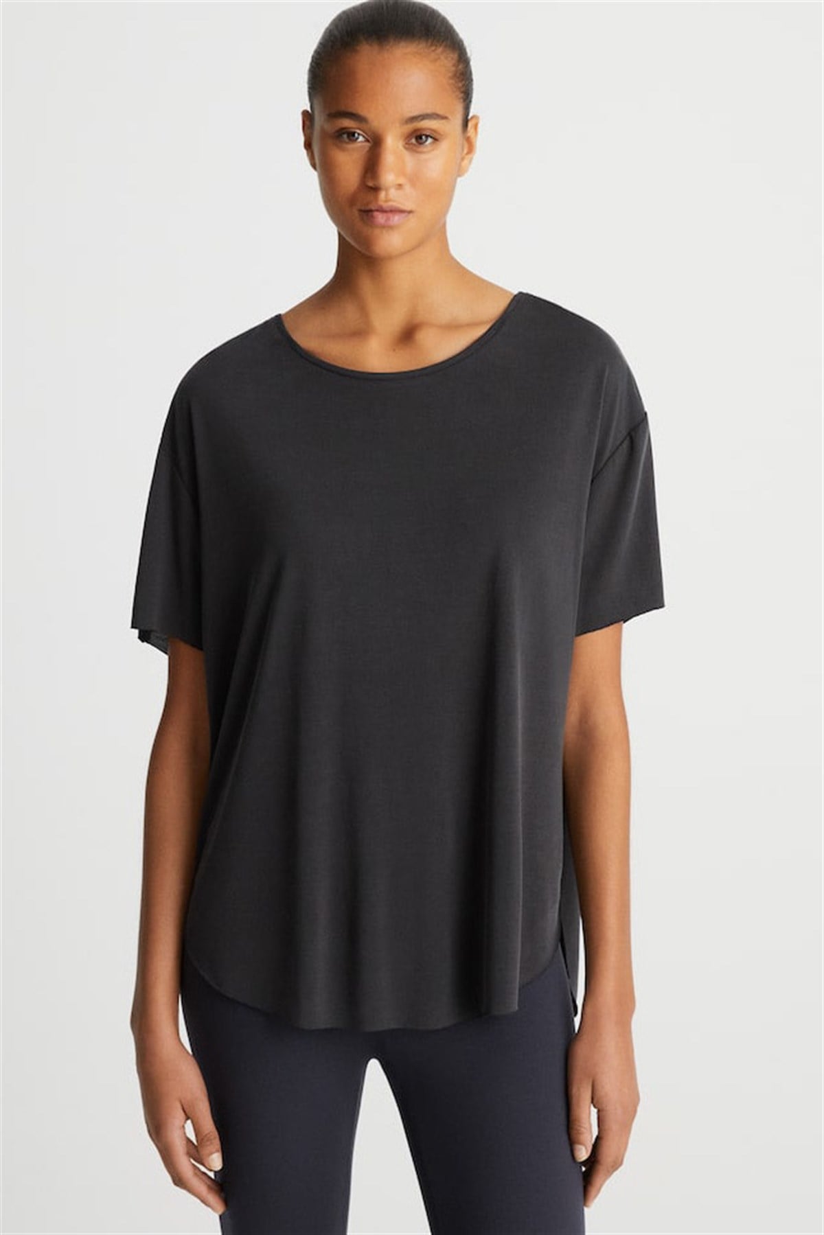 Modal Kumaş Orjinal Marka Antrasit TshirtTSHİRT