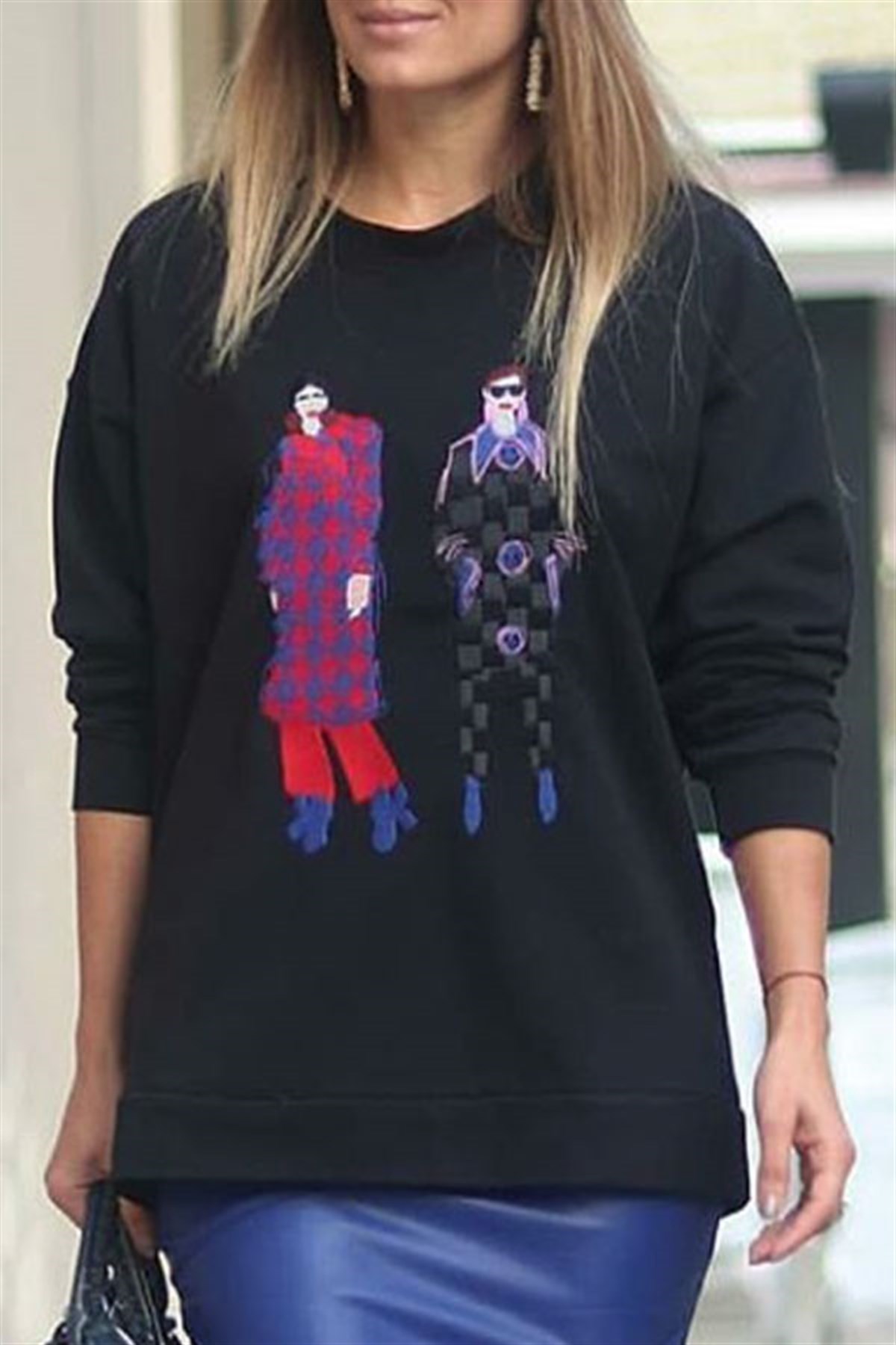 Model Nakışlı Sweatshirt