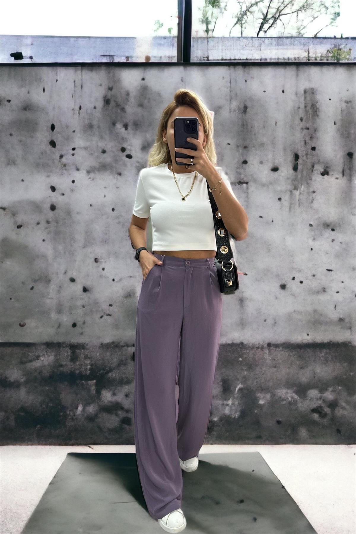 Mürdüm Palazzo PantolonPANTOLON