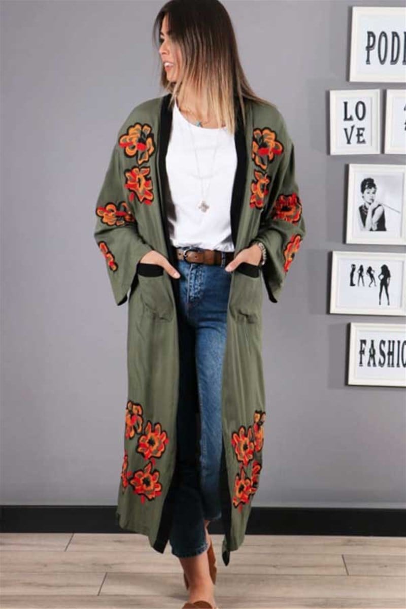 Nakış İşlemeli Kimono