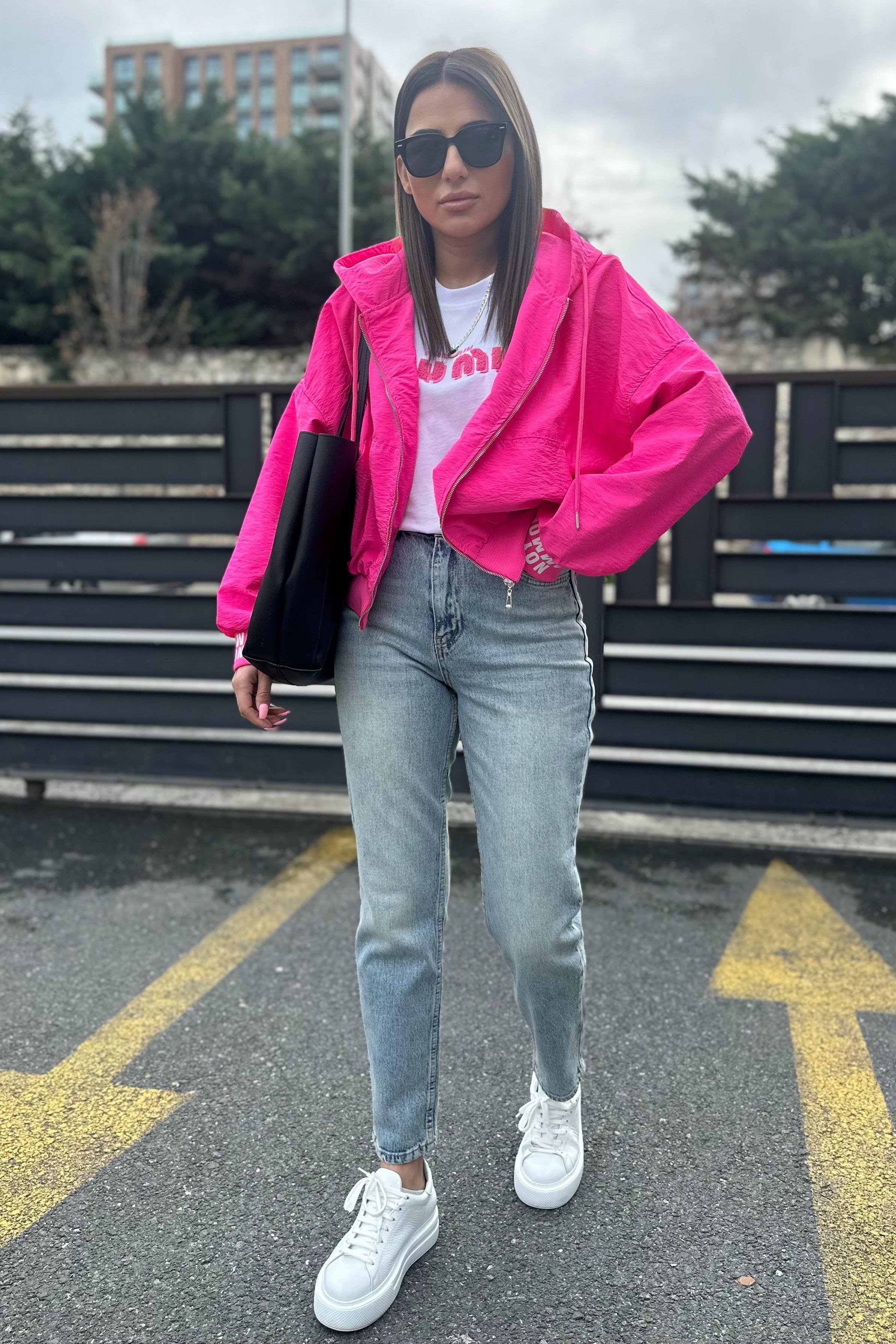 Neon Pembe YağmurlukMONT/CEKET