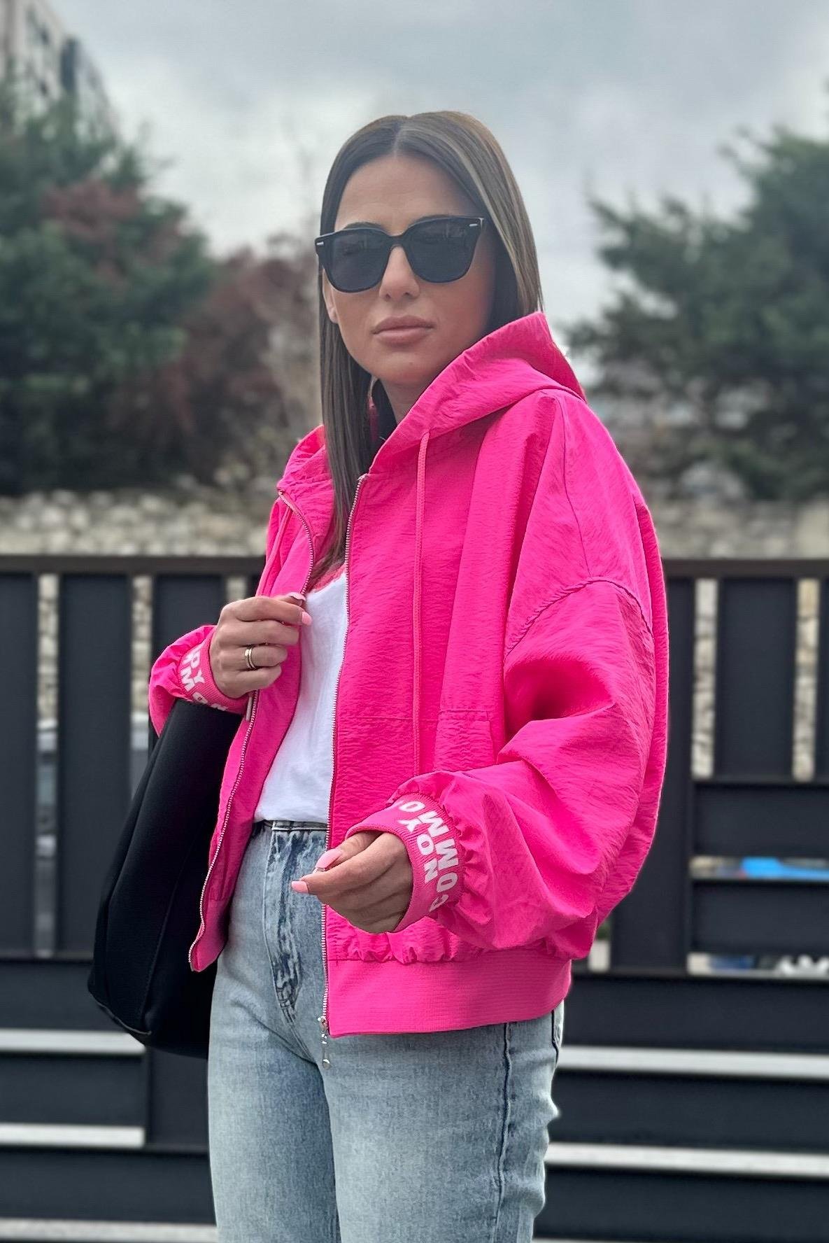 Neon Pembe YağmurlukMONT/CEKET