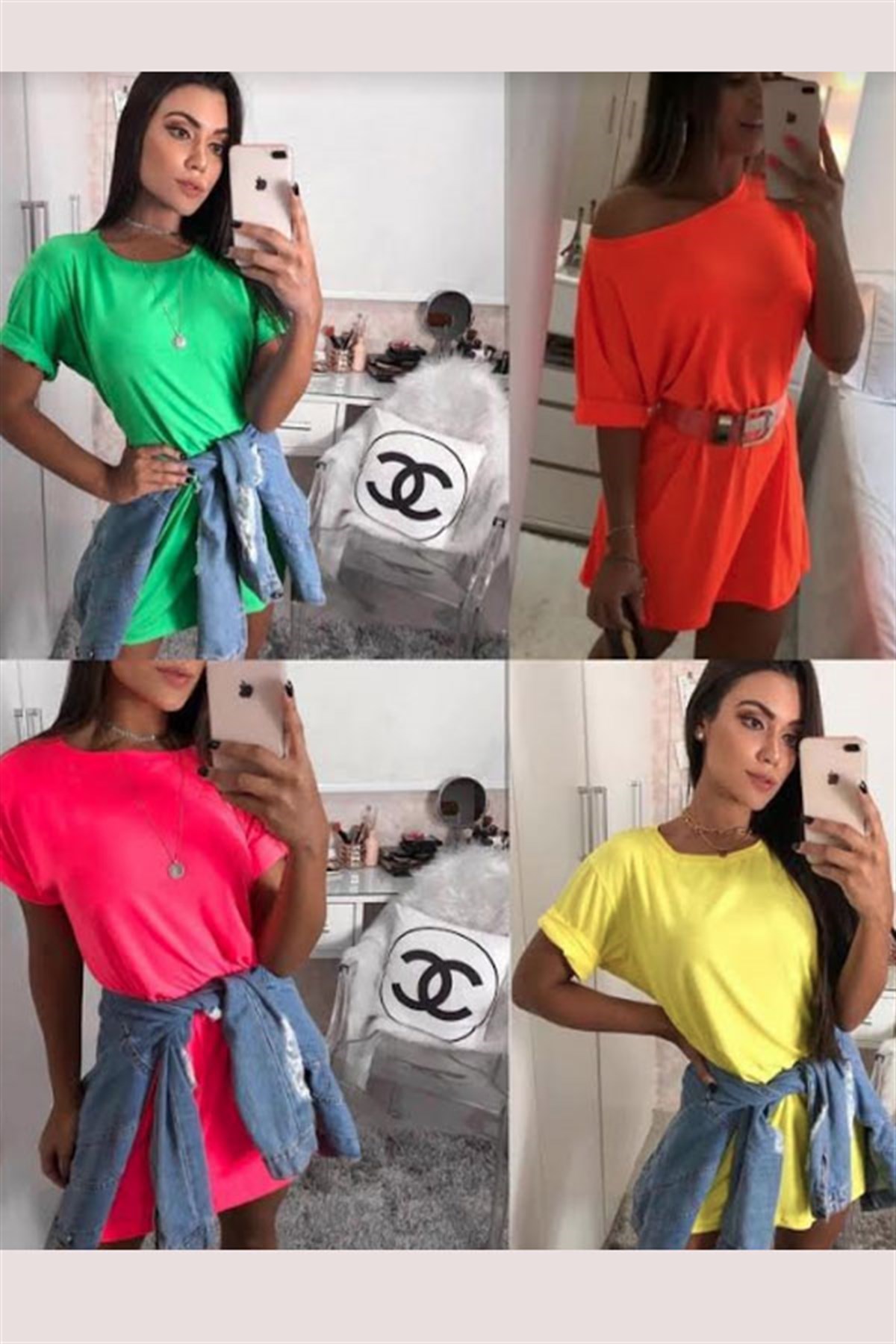 Neon Renkli Tunik Tshirt