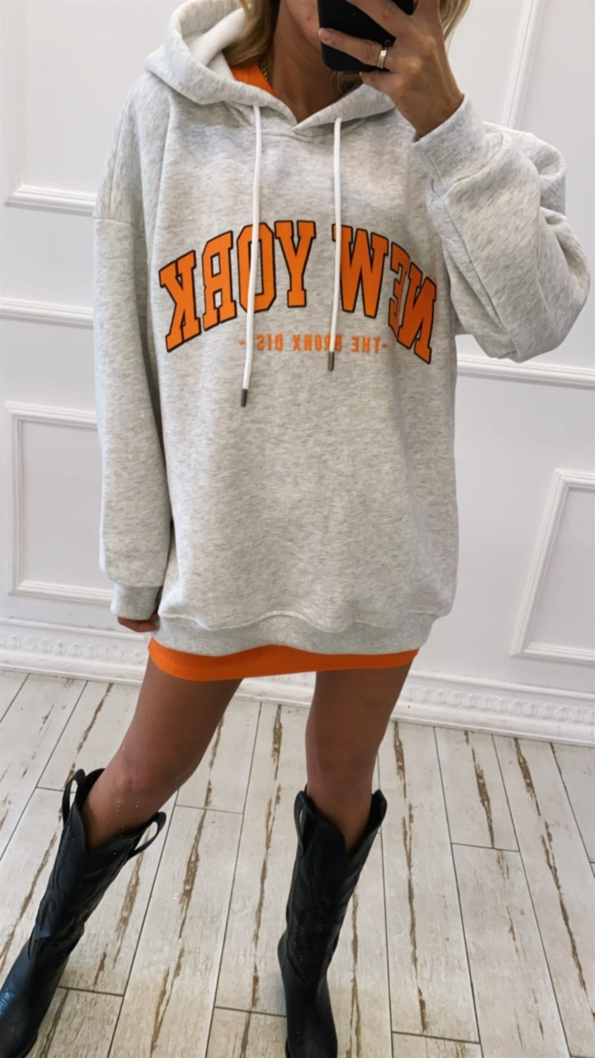 New York Baskılı Şardonlu Oversize SweatshirtSWEATSHİRT
