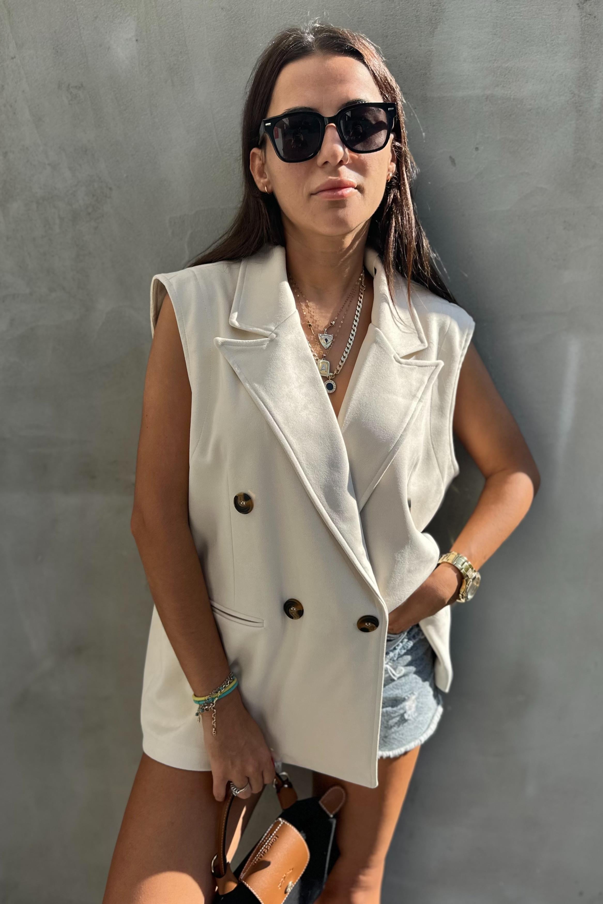 Nubuk Bej YelekYELEK