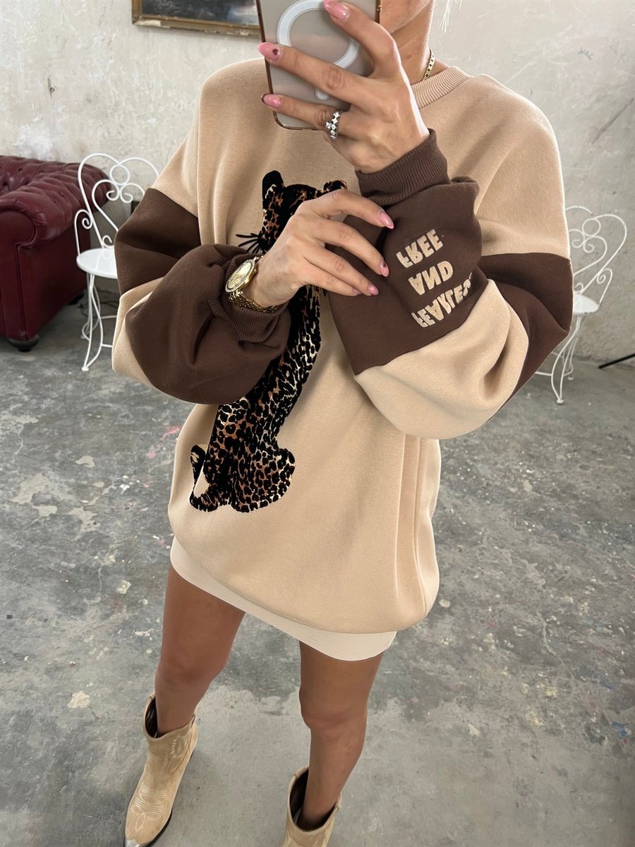 Önü Kaplanlı SweatshirtSWEATSHİRT