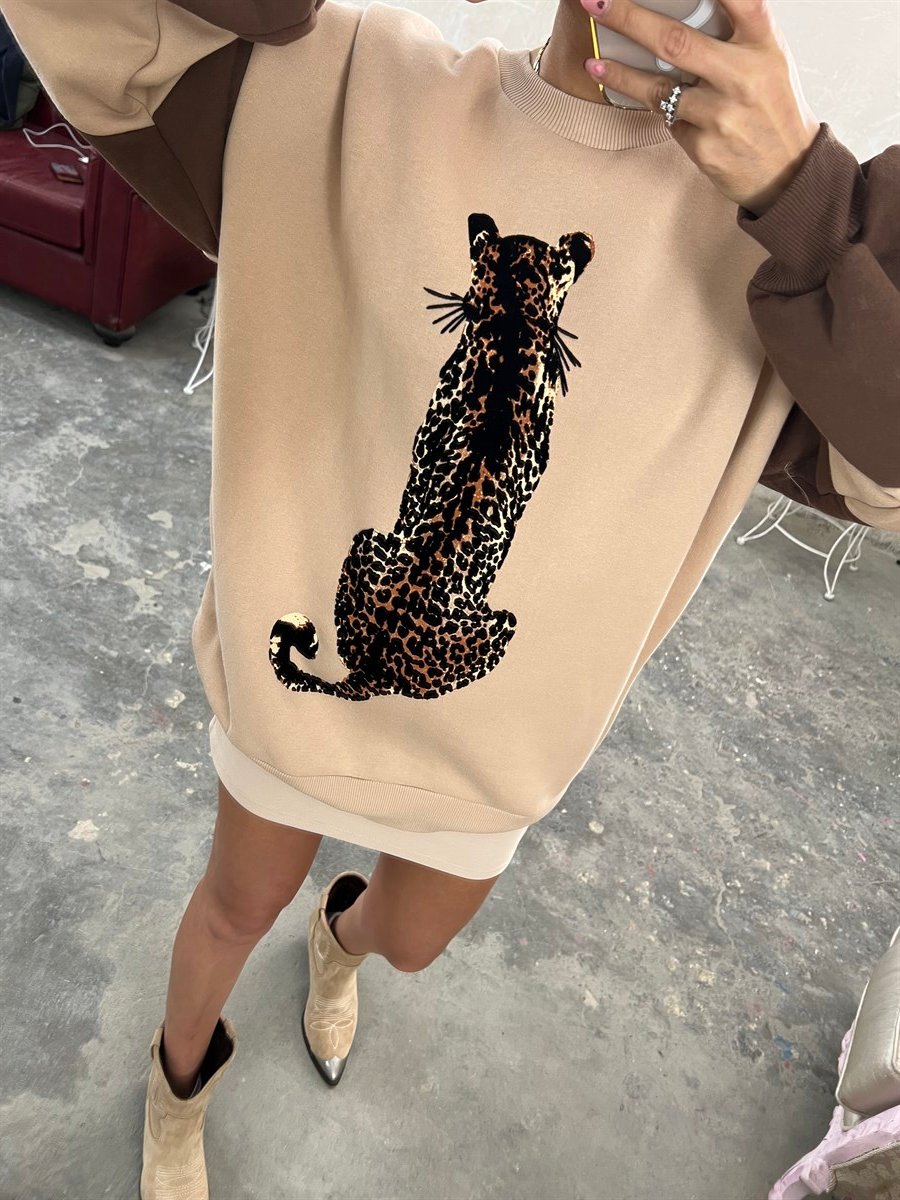 Önü Kaplanlı SweatshirtSWEATSHİRT