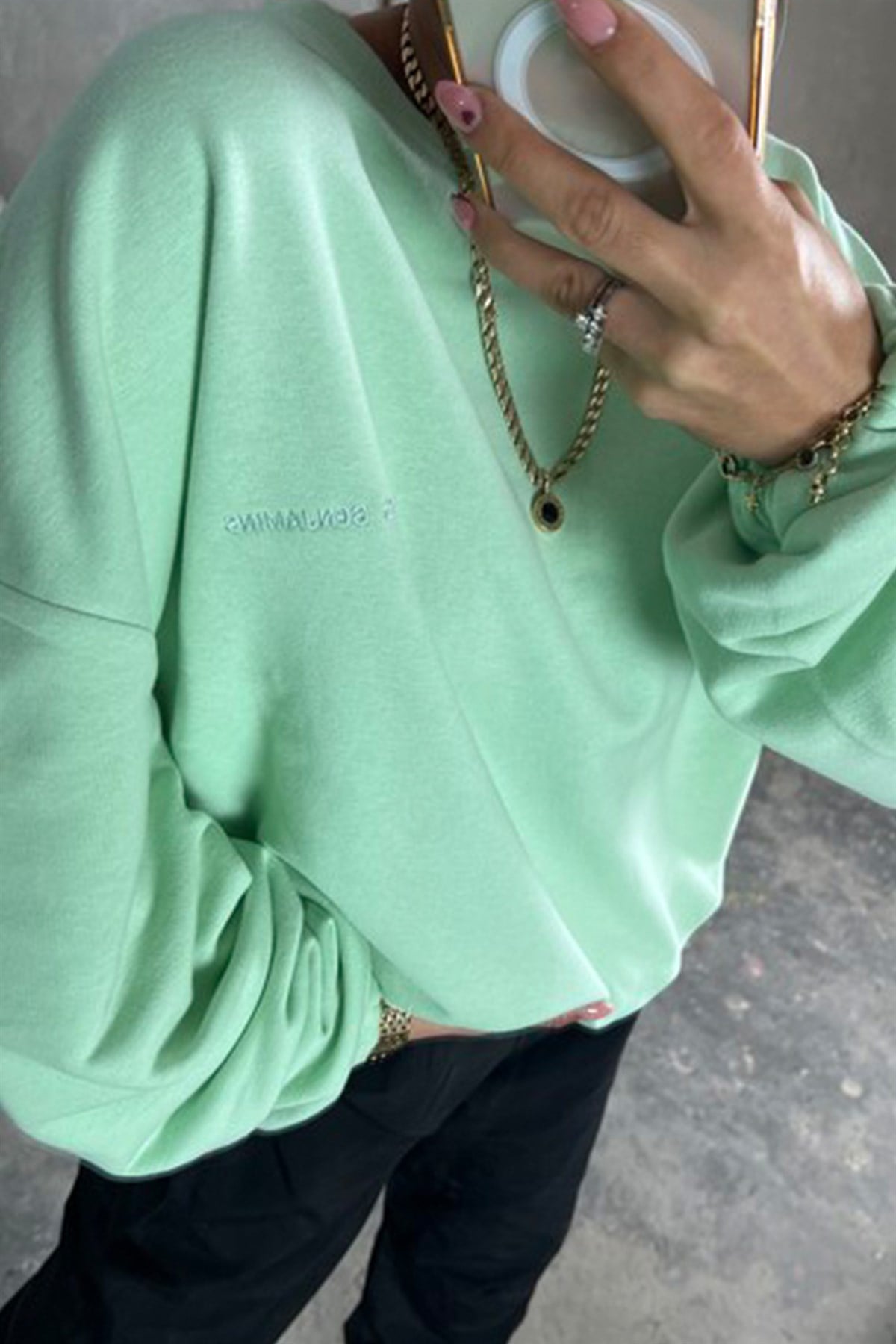 Orjinal Marka Mint Mini SweatshirtSWEATSHİRT