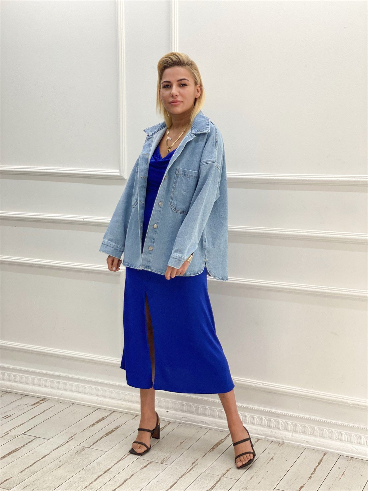 Oversize Basic Denim GömlekGÖMLEK