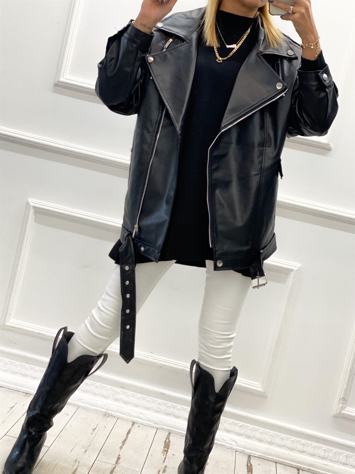 Oversize Deri CeketMONT/CEKET