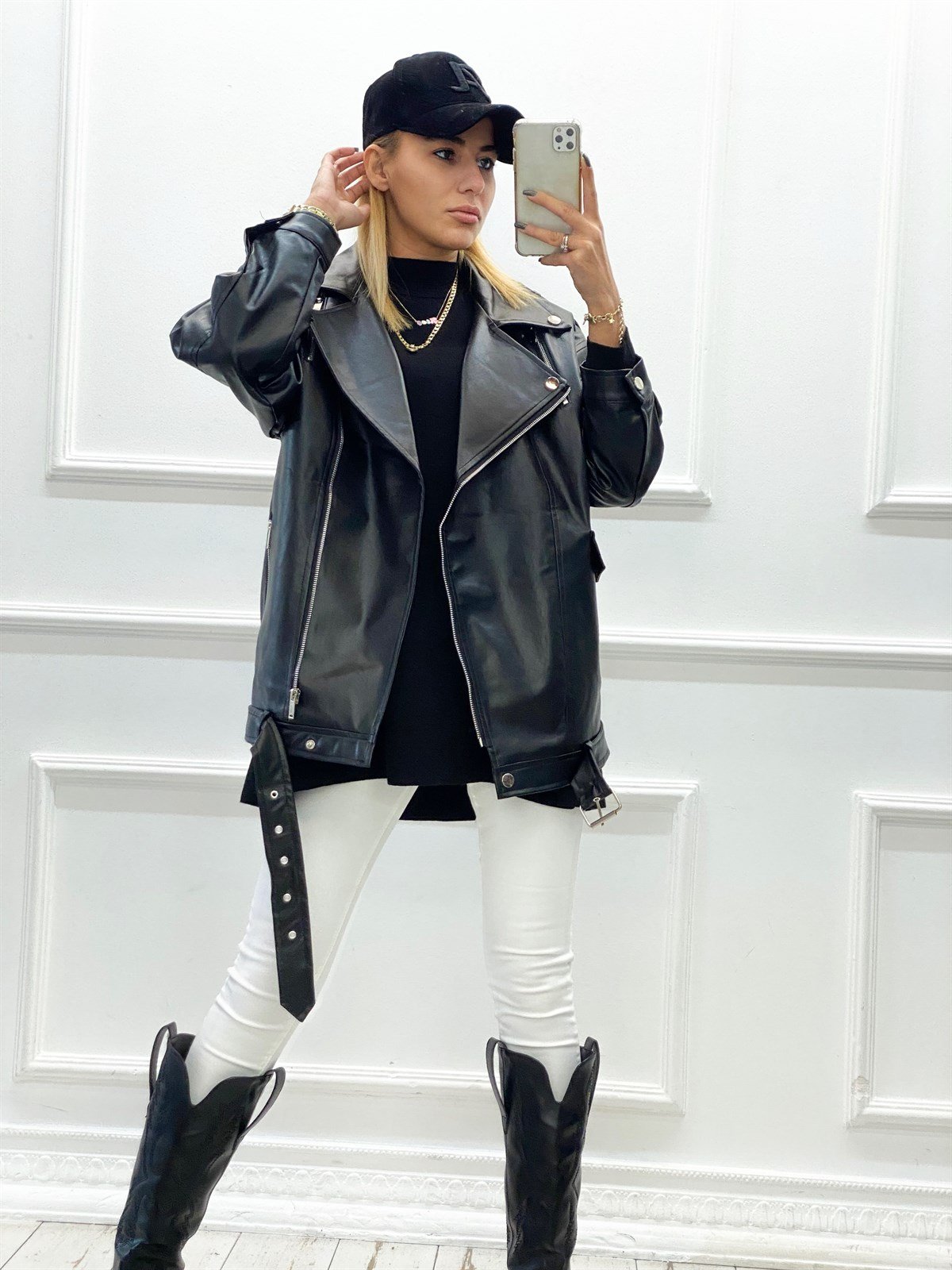 Oversize Deri CeketMONT/CEKET