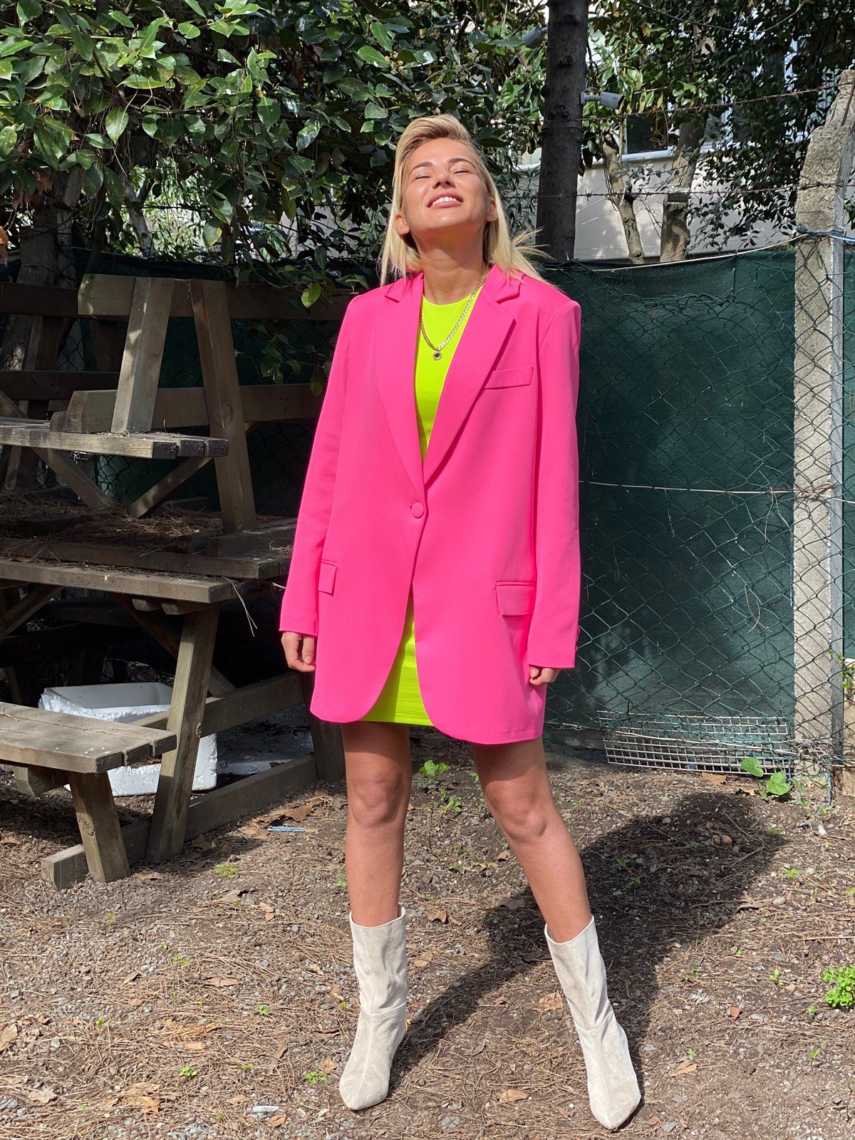 Oversize Fuşya CeketMONT/CEKET