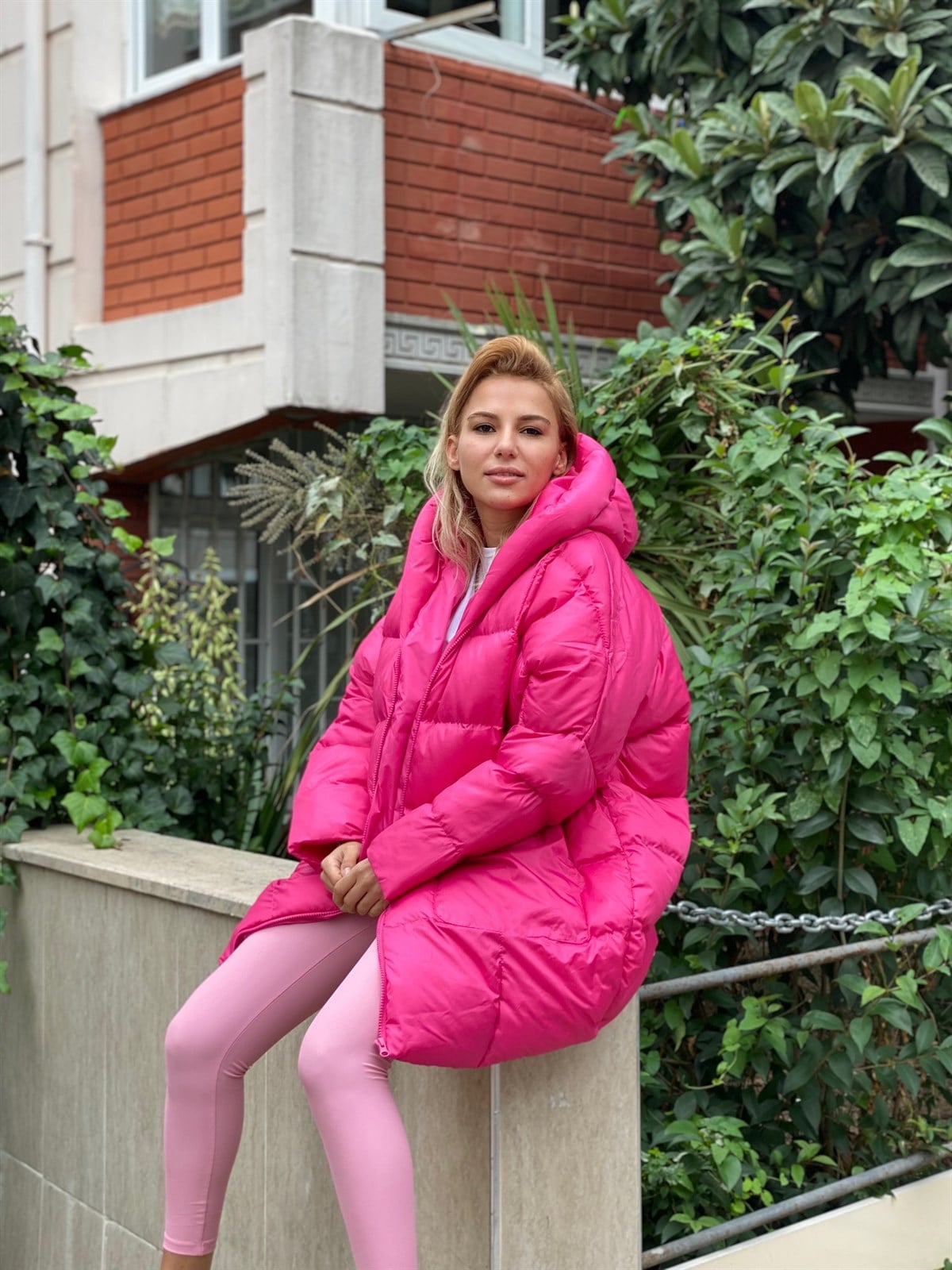 Oversize Fuşya MontMONT/CEKET
