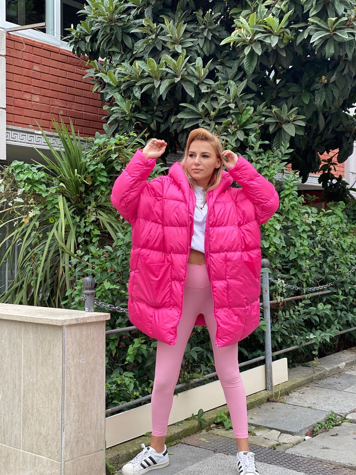 Oversize Fuşya MontMONT/CEKET