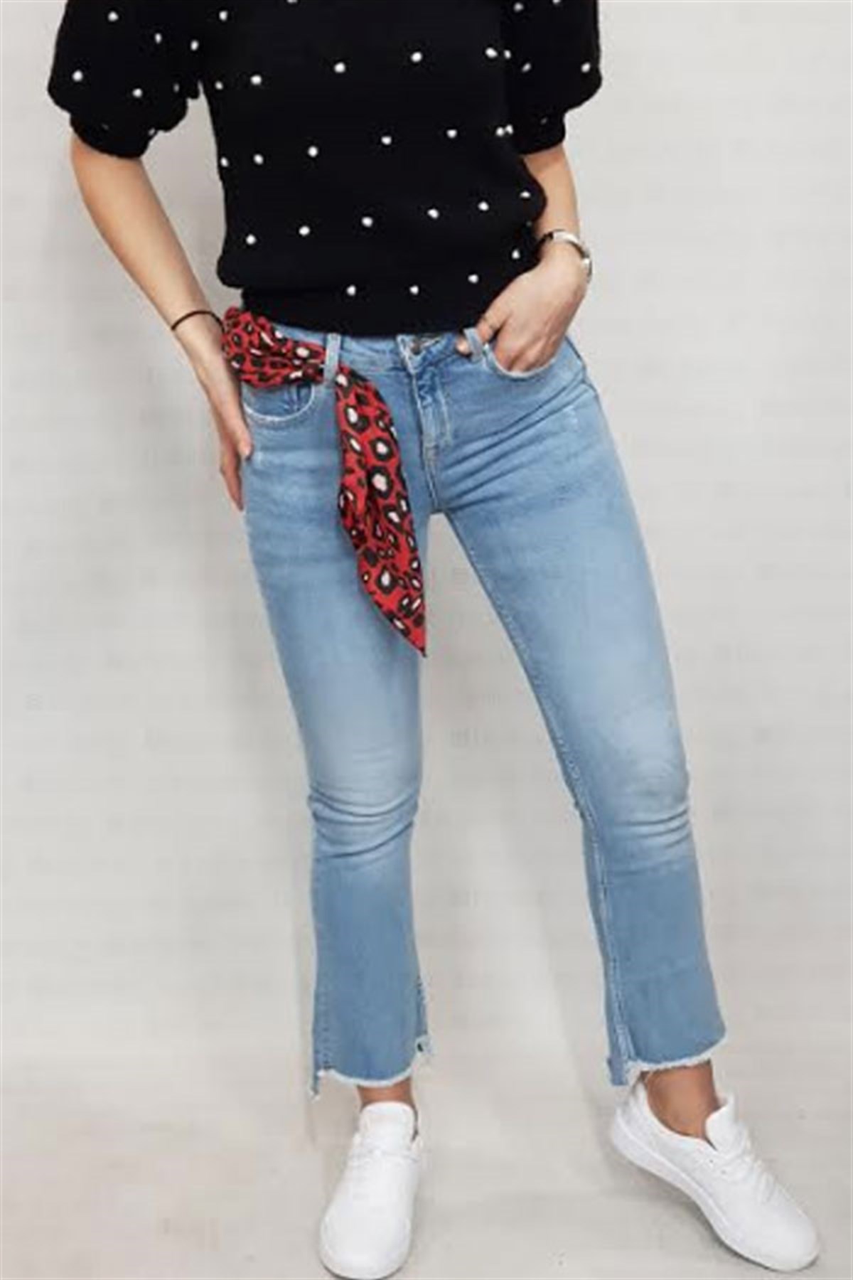 Paçası Kesik Relax Skinny Jean