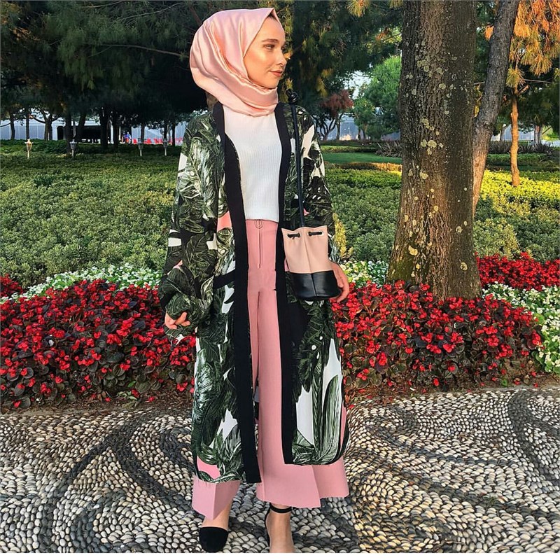 Palmiye Desen Kimono