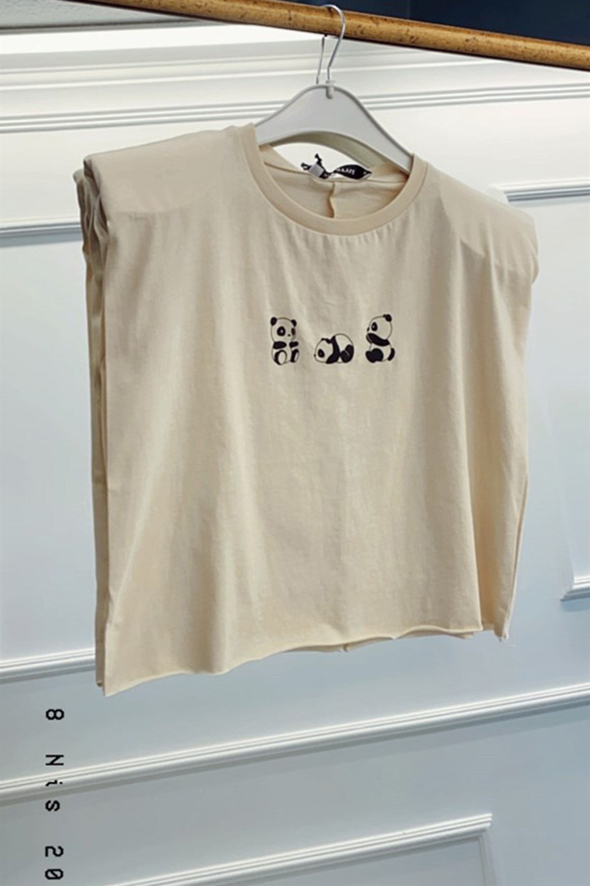 Panda Baskılı Vatkalı Crop TshirtTSHİRT